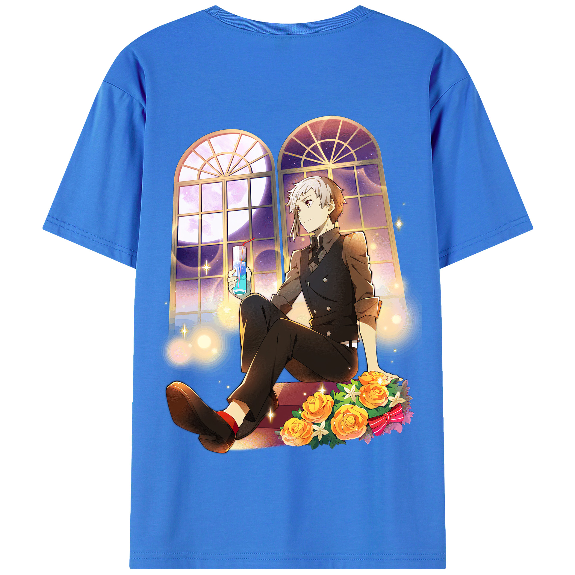 （画像用） 文豪ストレイドッグス Bungo Stray Dogs 綿100％半袖Tシャツ（背面プリント）