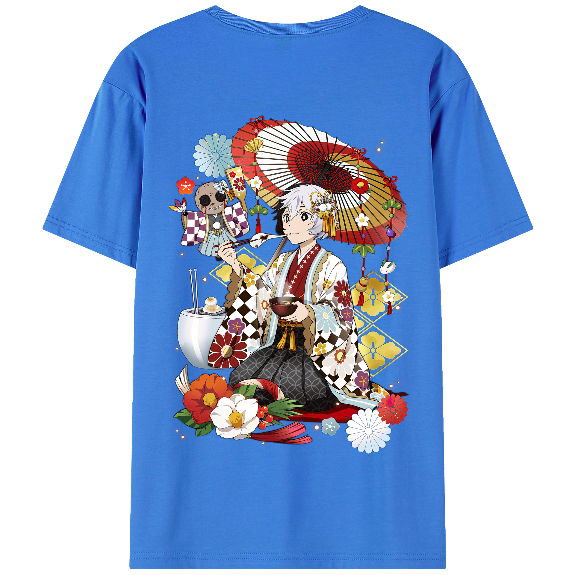 （画像用） 文豪ストレイドッグス Bungo Stray Dogs 綿100％半袖Tシャツ（背面プリント）