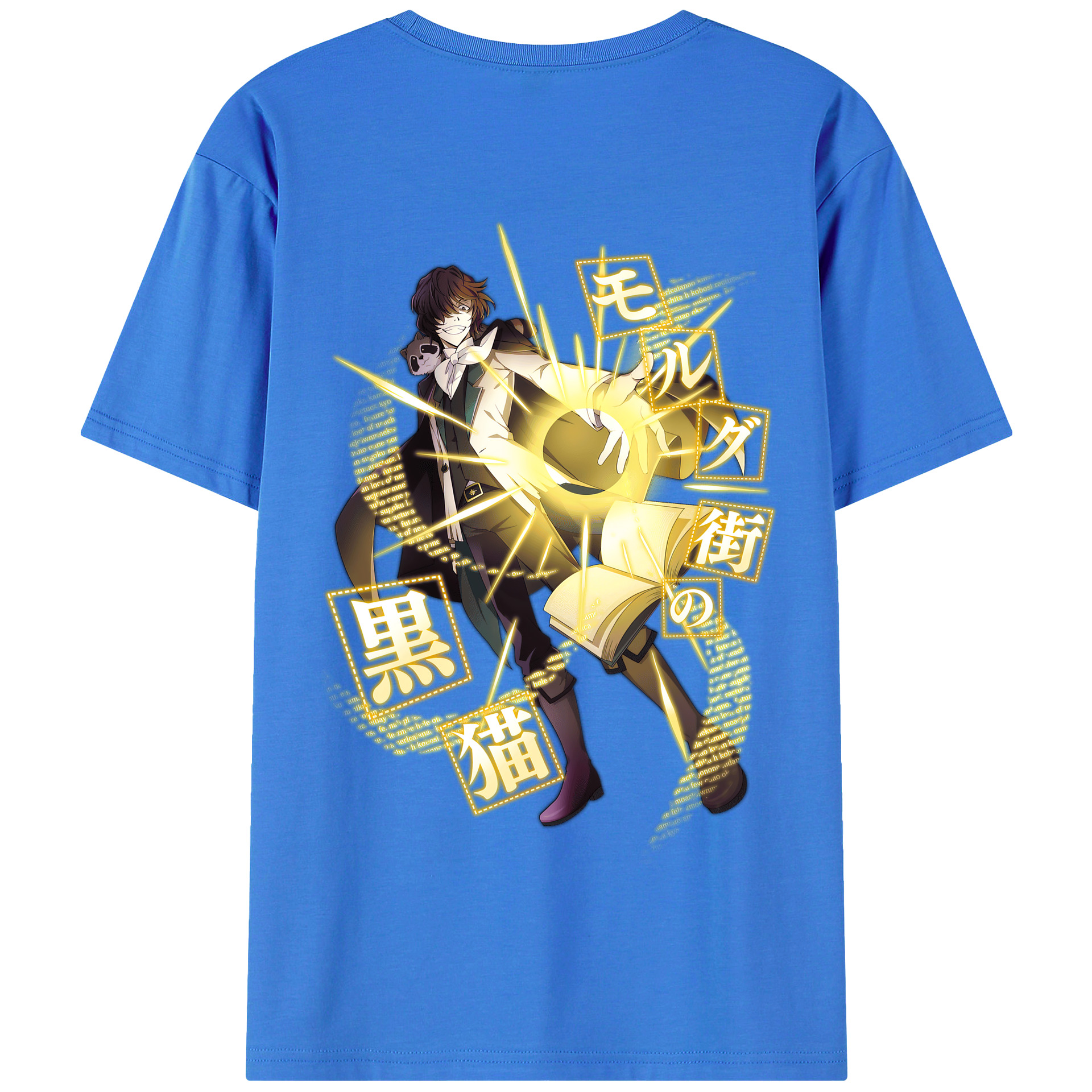 （画像用） 文豪ストレイドッグス Bungo Stray Dogs 綿100％半袖Tシャツ（背面プリント）