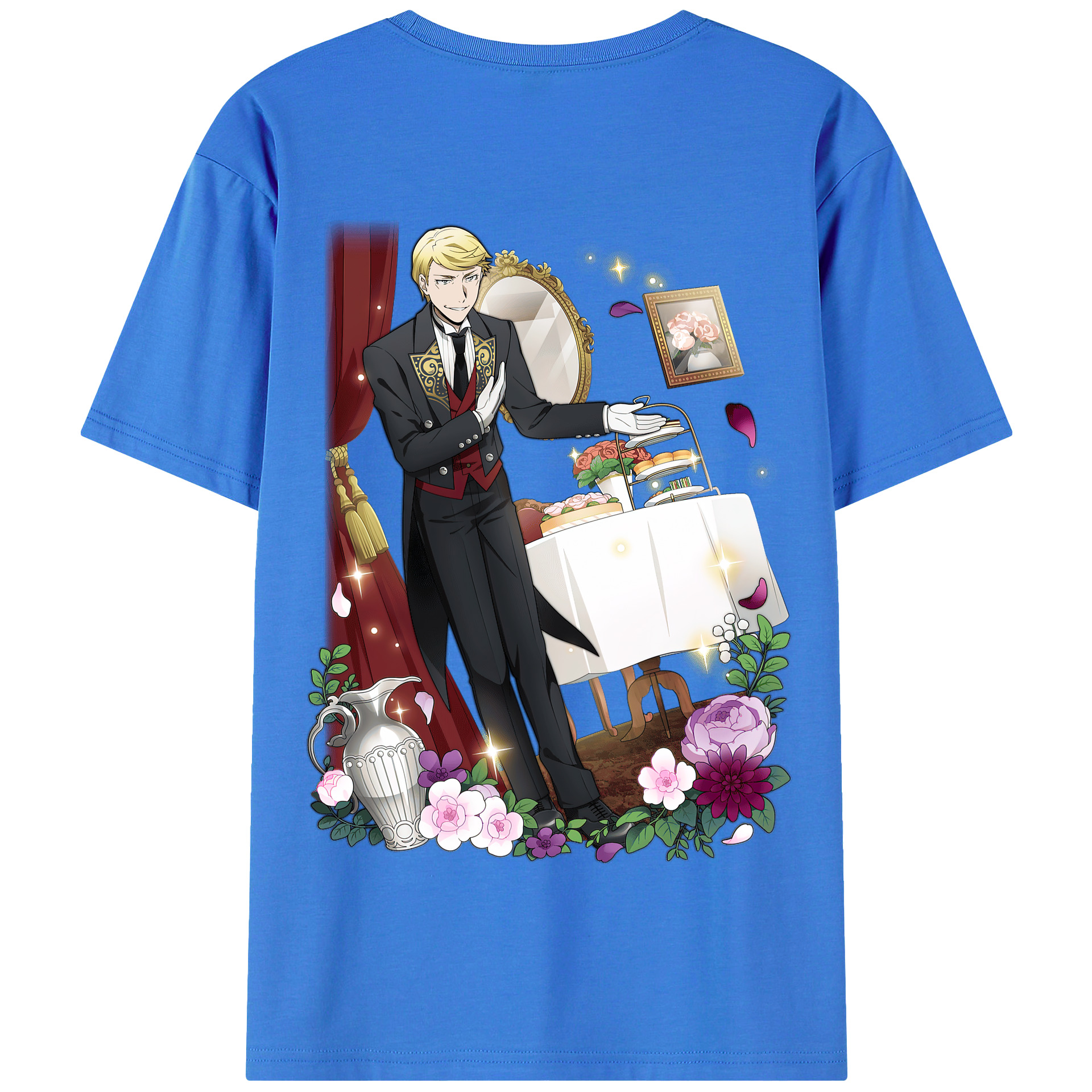 （画像用） 文豪ストレイドッグス Bungo Stray Dogs 綿100％半袖Tシャツ（背面プリント）