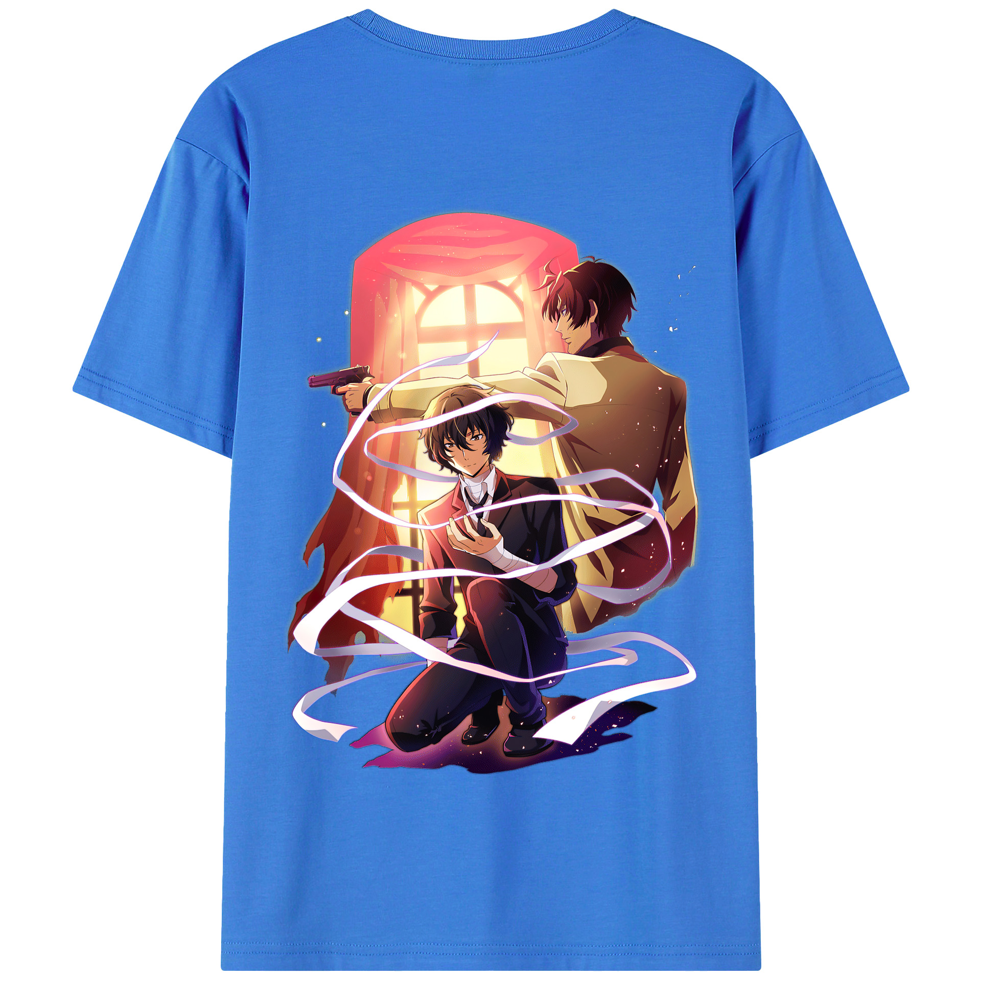（画像用） 文豪ストレイドッグス Bungo Stray Dogs 綿100％半袖Tシャツ（背面プリント）