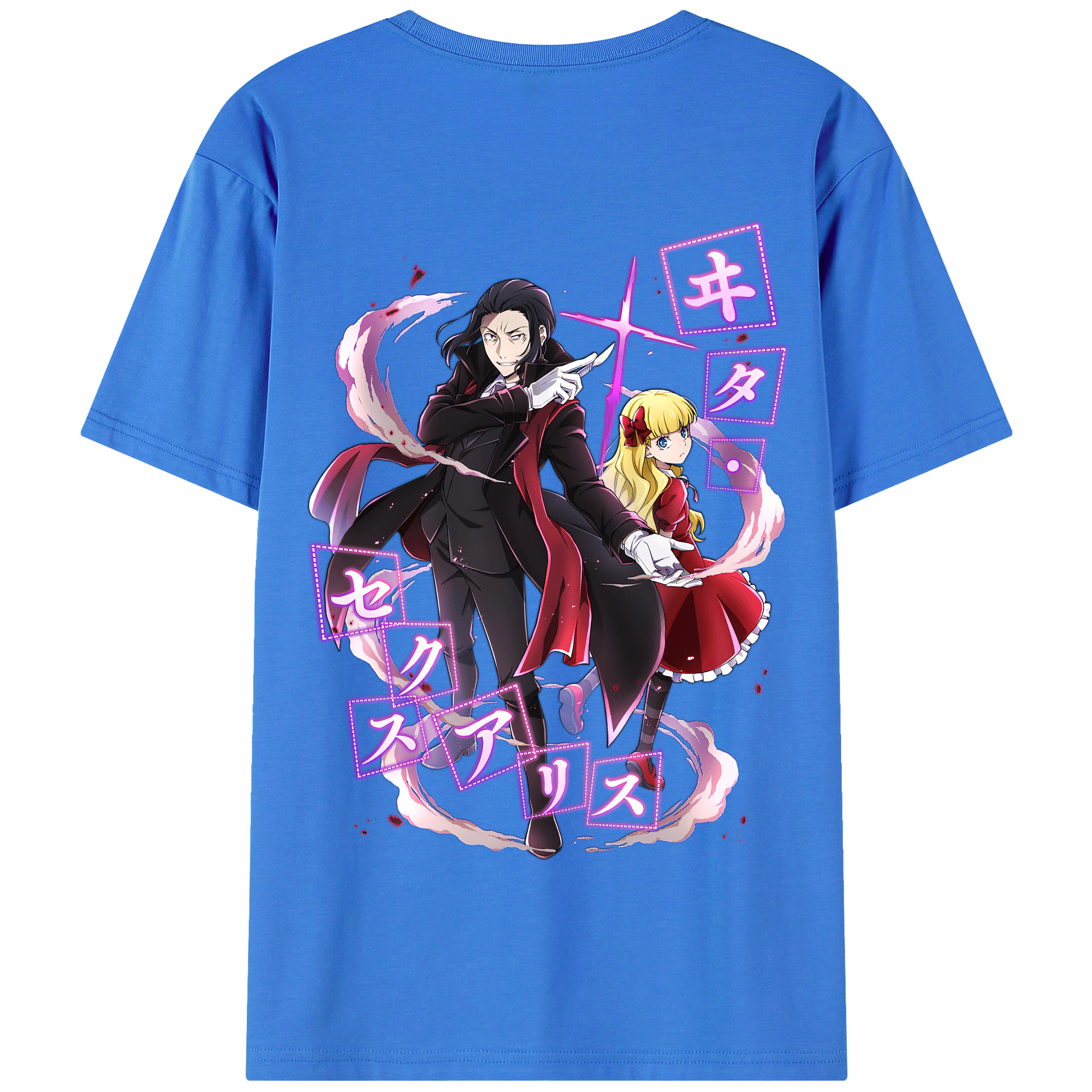 （画像用） 文豪ストレイドッグス Bungo Stray Dogs 綿100％半袖Tシャツ（背面プリント）