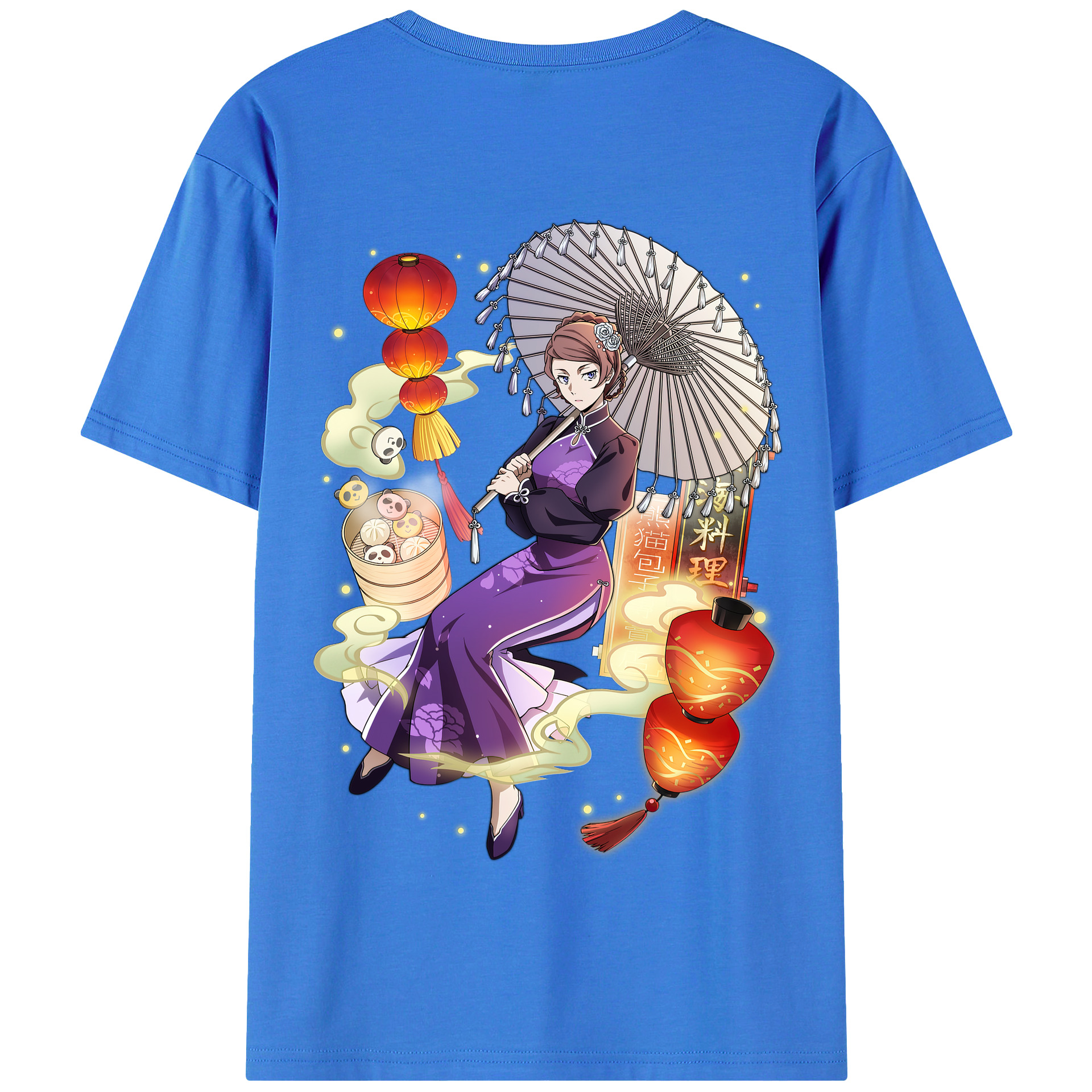 （画像用） 文豪ストレイドッグス Bungo Stray Dogs 綿100％半袖Tシャツ（背面プリント）