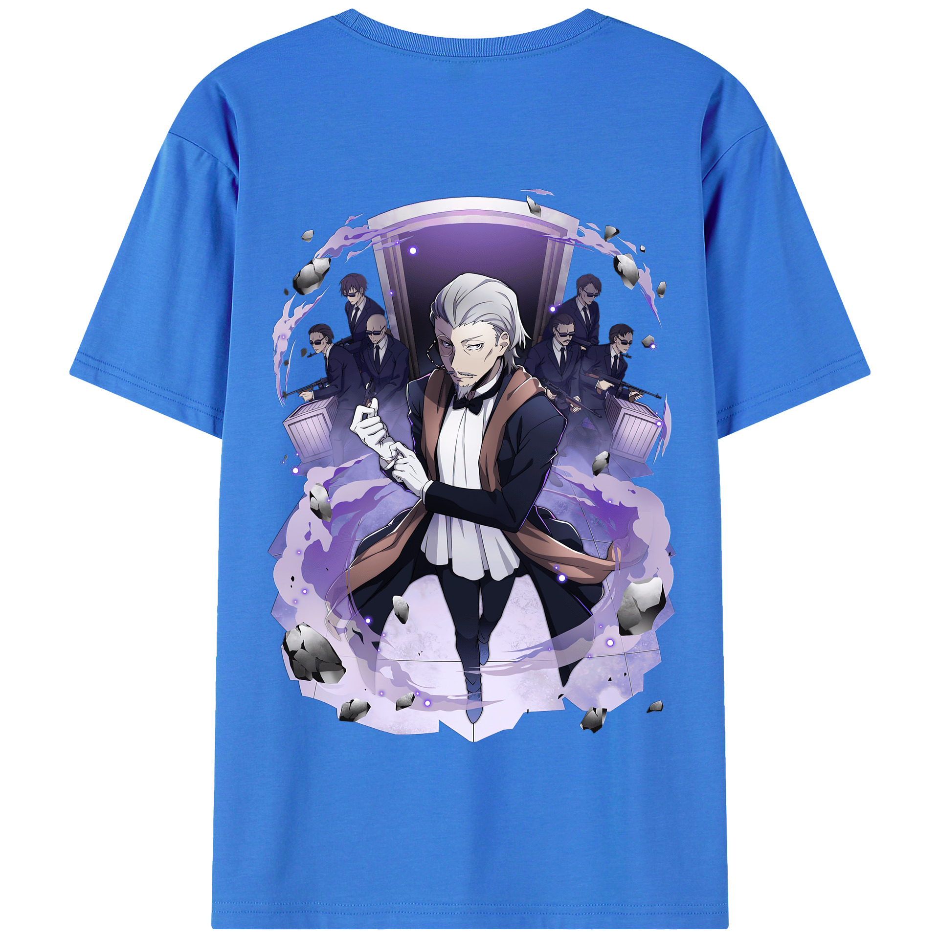 （画像用） 文豪ストレイドッグス Bungo Stray Dogs 綿100％半袖Tシャツ（背面プリント）