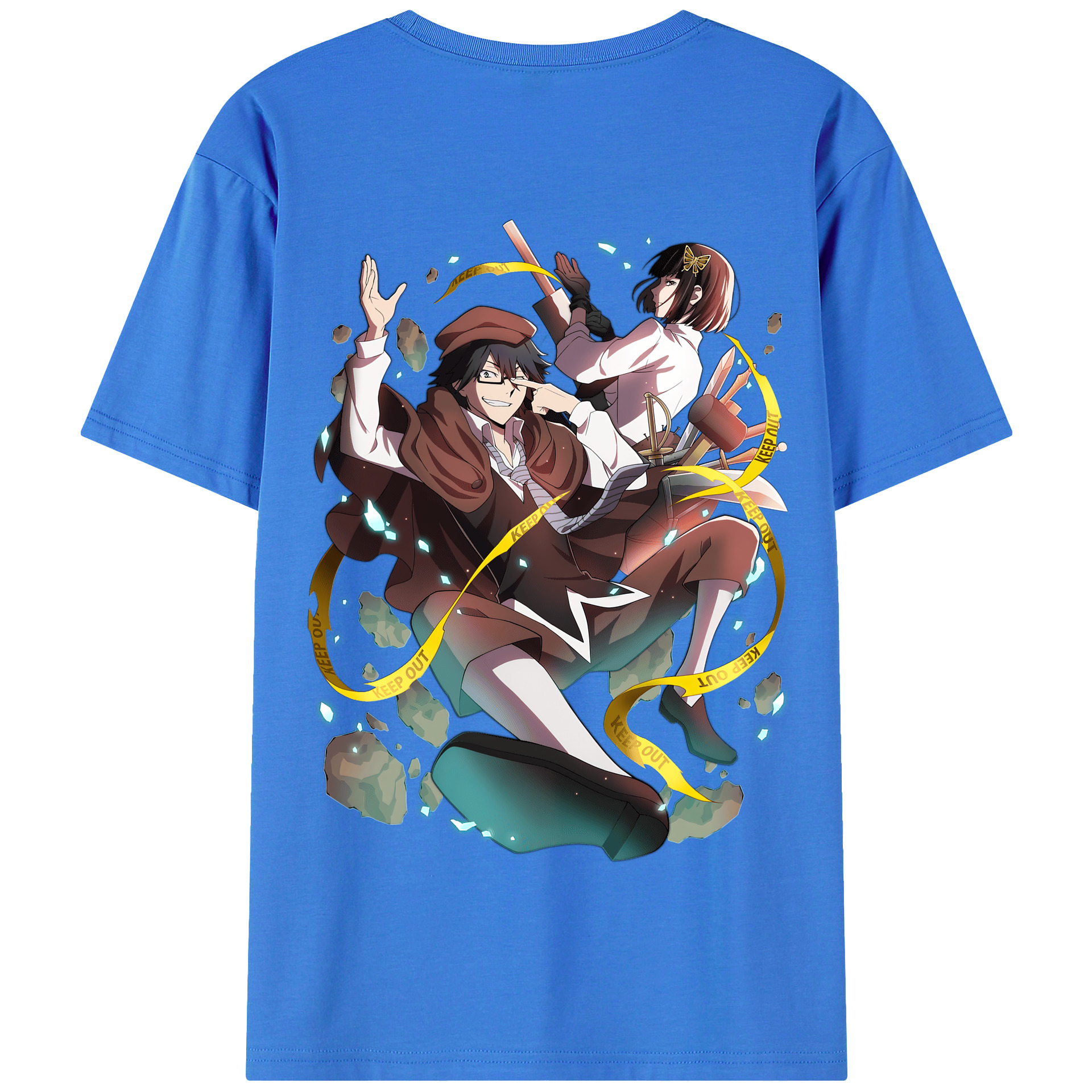 （画像用） 文豪ストレイドッグス Bungo Stray Dogs 綿100％半袖Tシャツ（背面プリント）