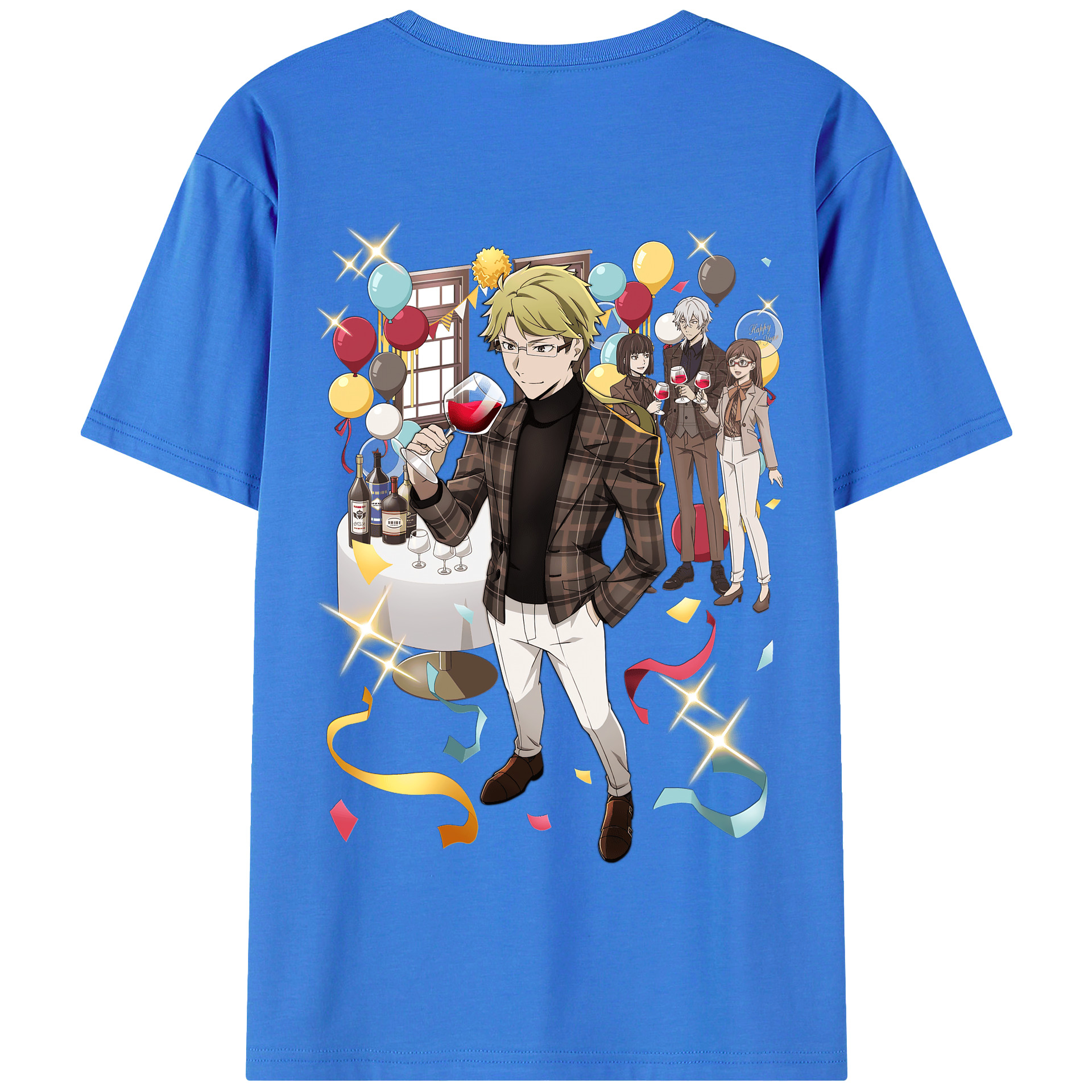 （画像用） 文豪ストレイドッグス Bungo Stray Dogs 綿100％半袖Tシャツ（背面プリント）