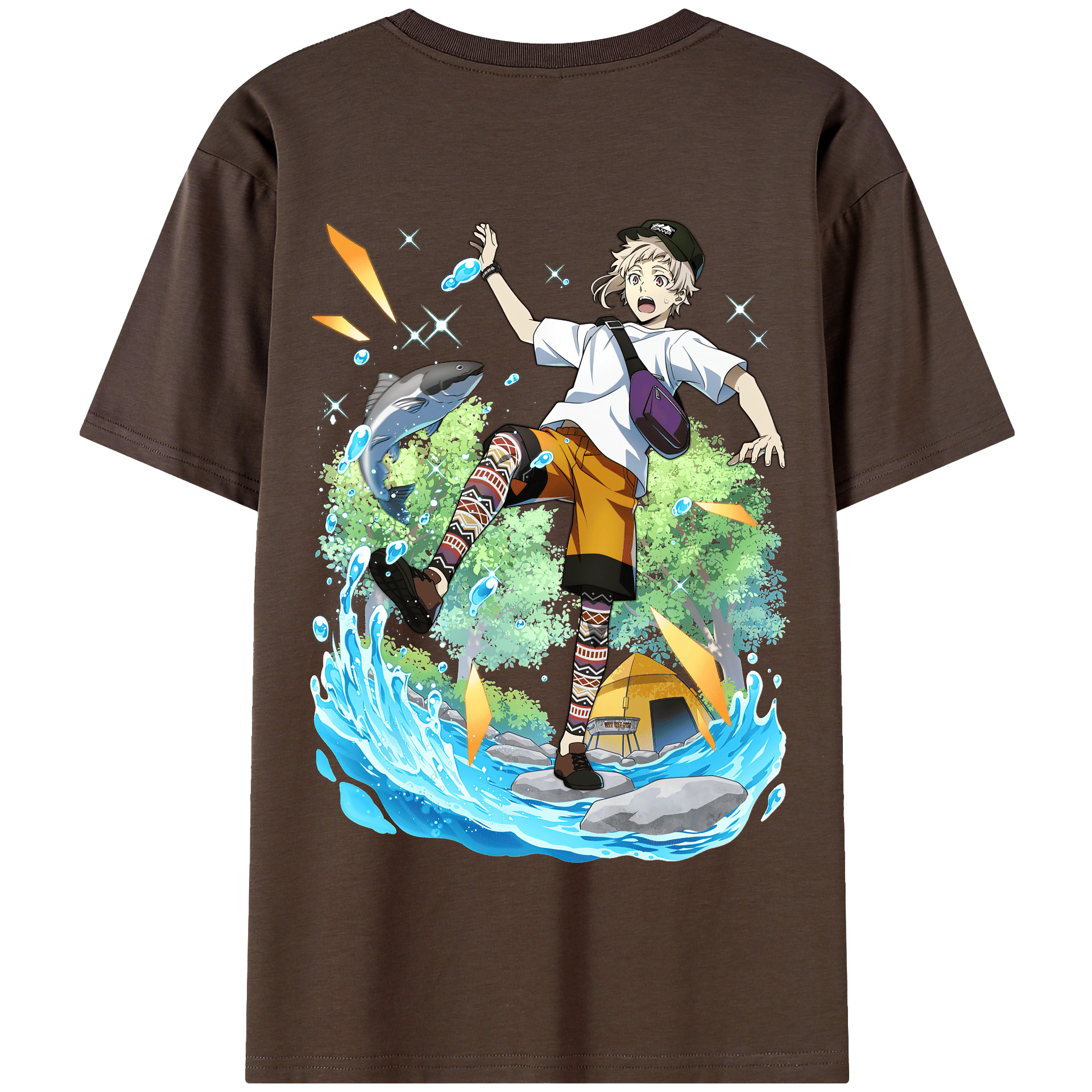 （画像用） 文豪ストレイドッグス Bungo Stray Dogs 綿100％半袖Tシャツ（背面プリント）