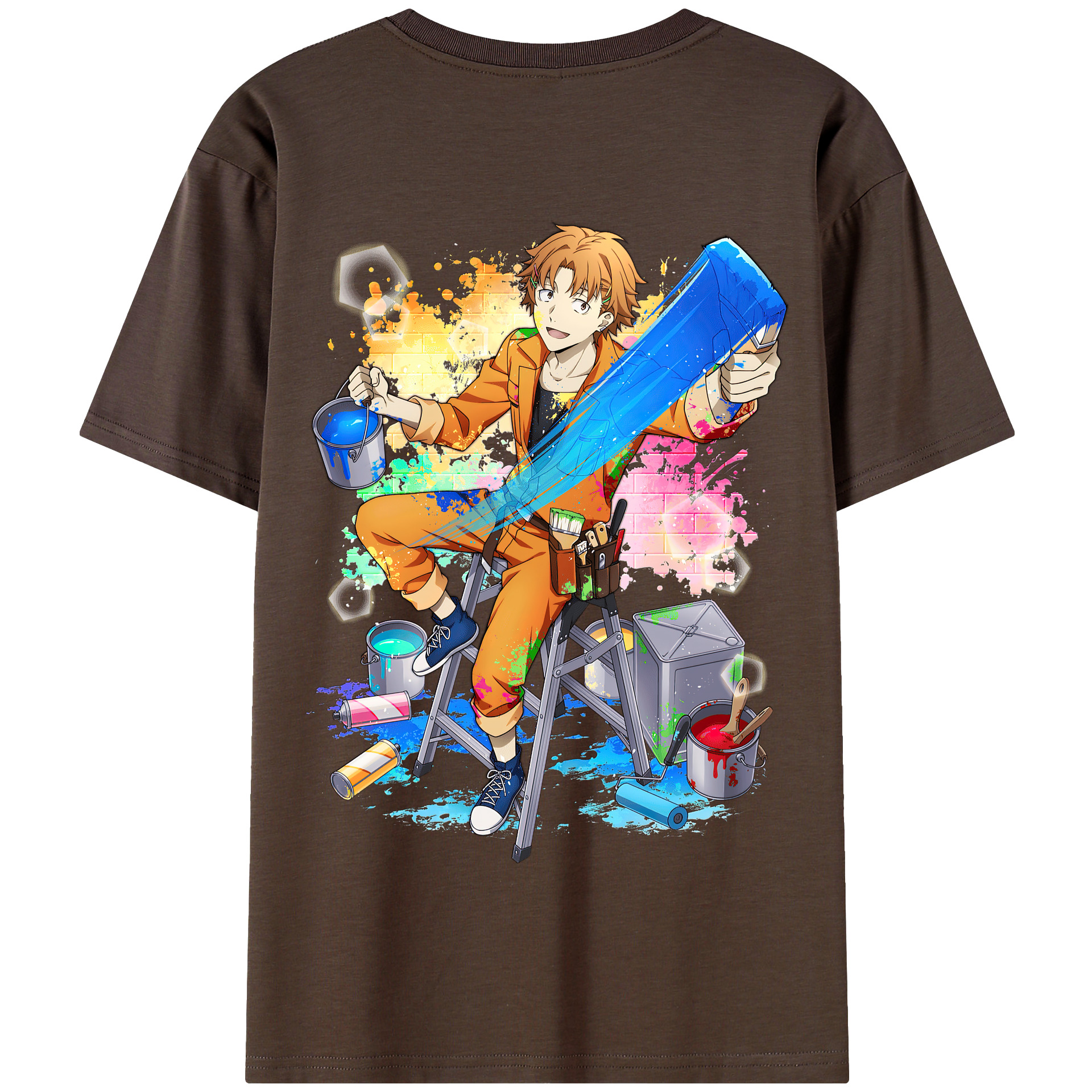 （画像用） 文豪ストレイドッグス Bungo Stray Dogs 綿100％半袖Tシャツ（背面プリント）