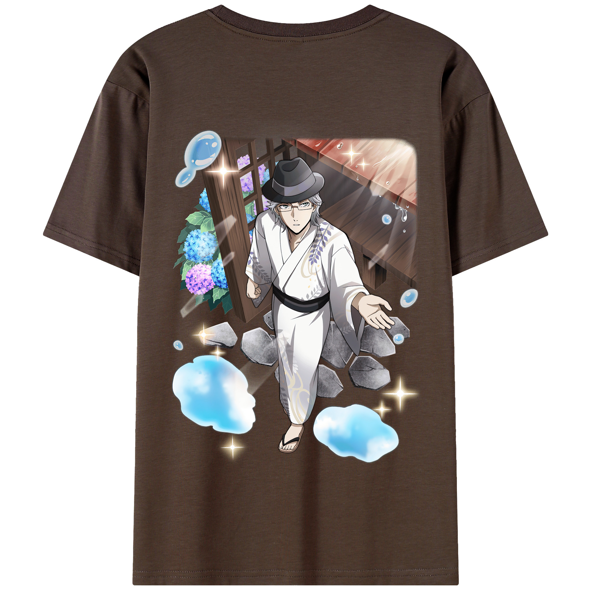 （画像用） 文豪ストレイドッグス Bungo Stray Dogs 綿100％半袖Tシャツ（背面プリント）