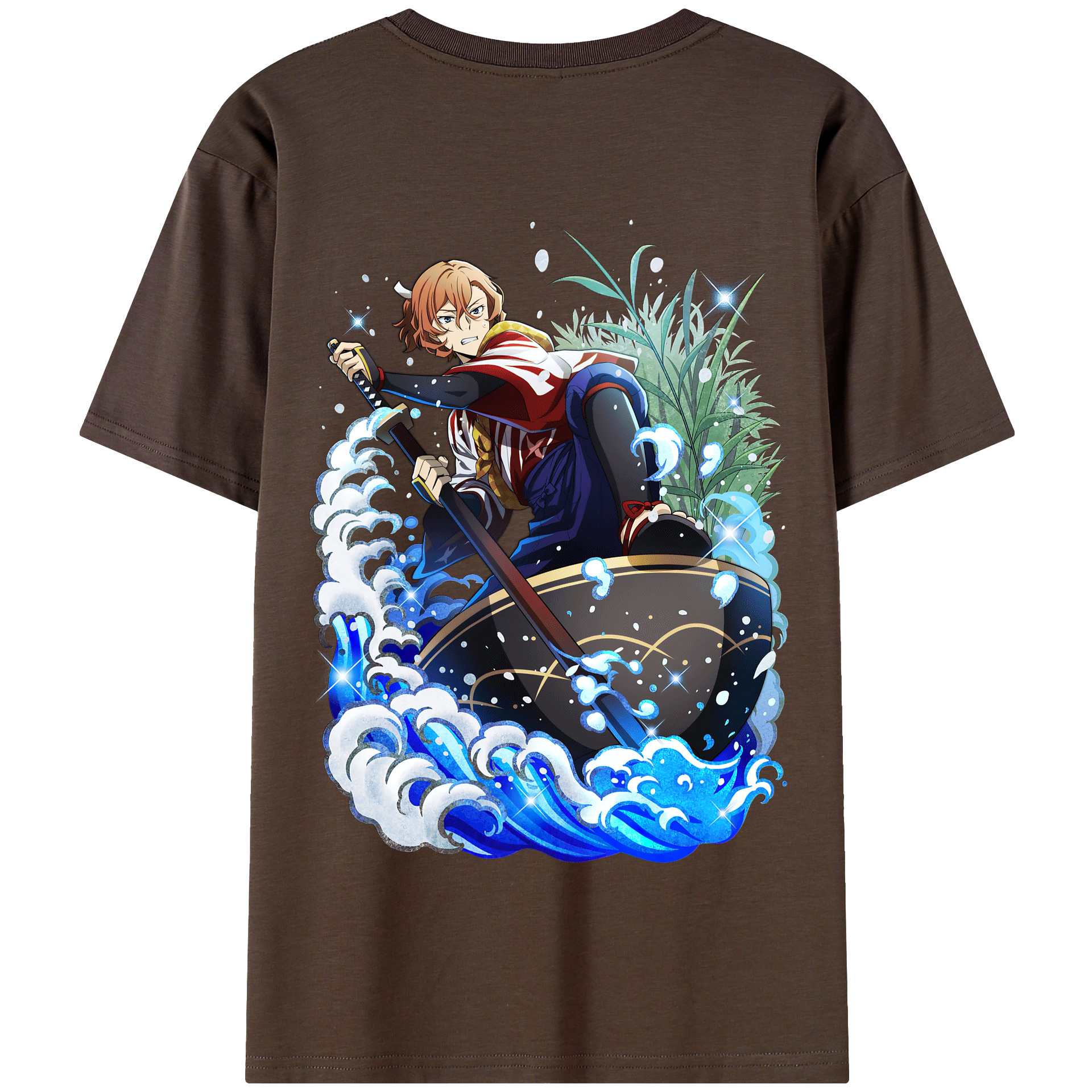 （画像用） 文豪ストレイドッグス Bungo Stray Dogs 綿100％半袖Tシャツ（背面プリント）