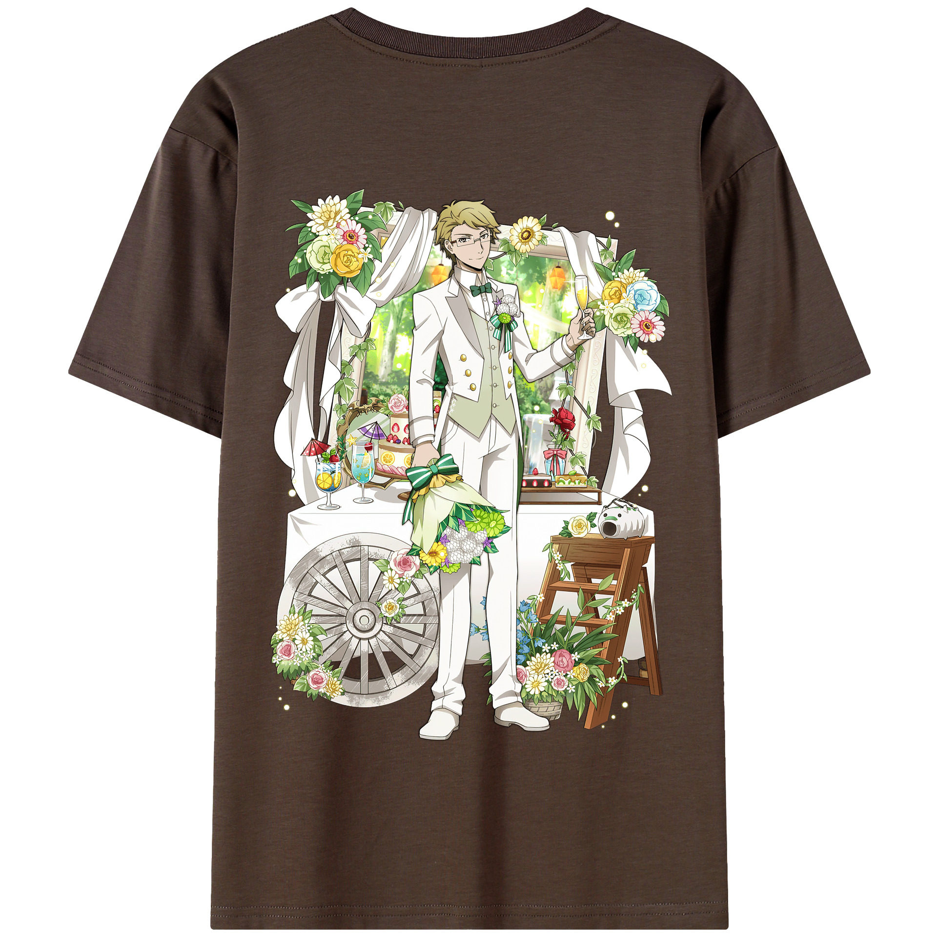 （画像用） 文豪ストレイドッグス Bungo Stray Dogs 綿100％半袖Tシャツ（背面プリント）