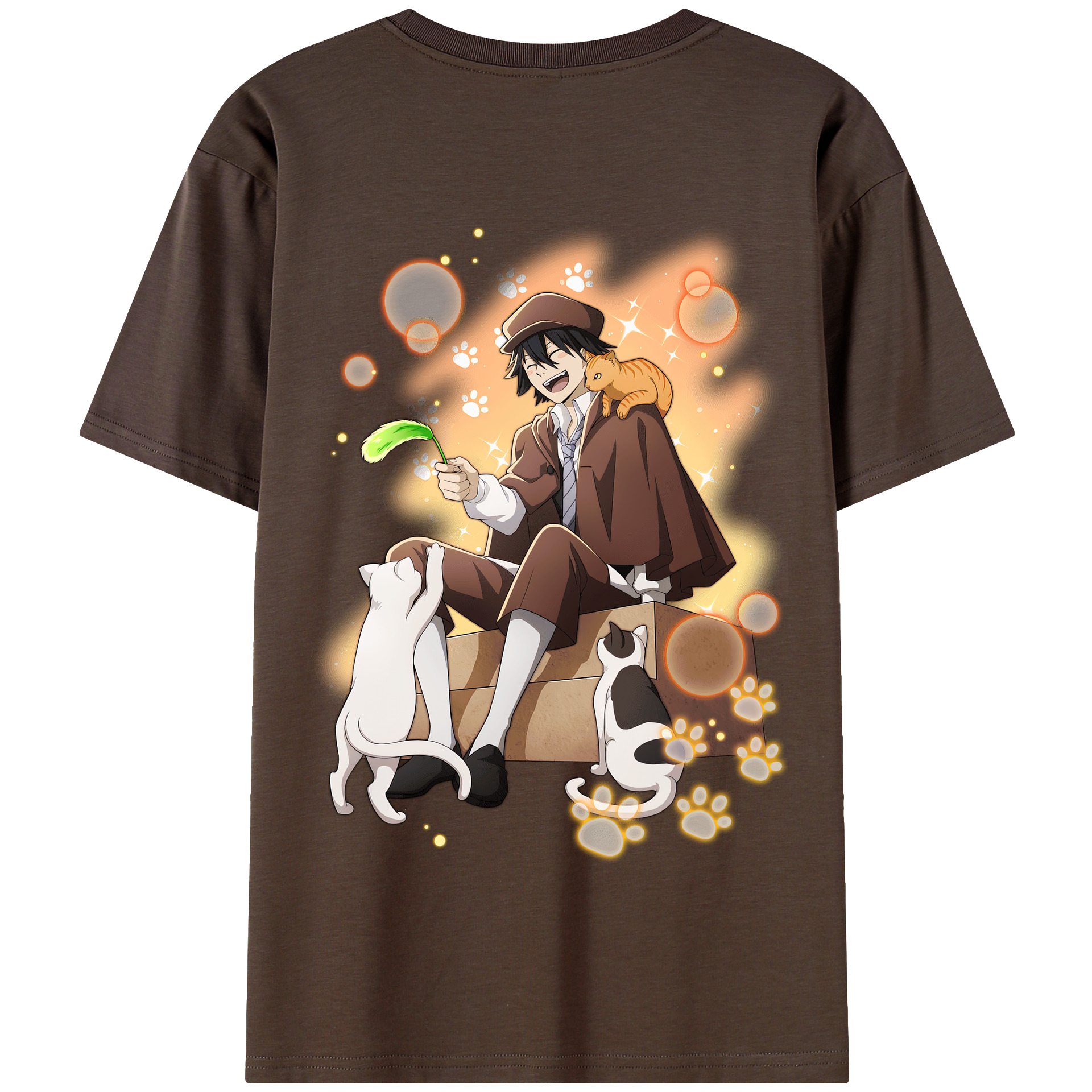 （画像用） 文豪ストレイドッグス Bungo Stray Dogs 綿100％半袖Tシャツ（背面プリント）