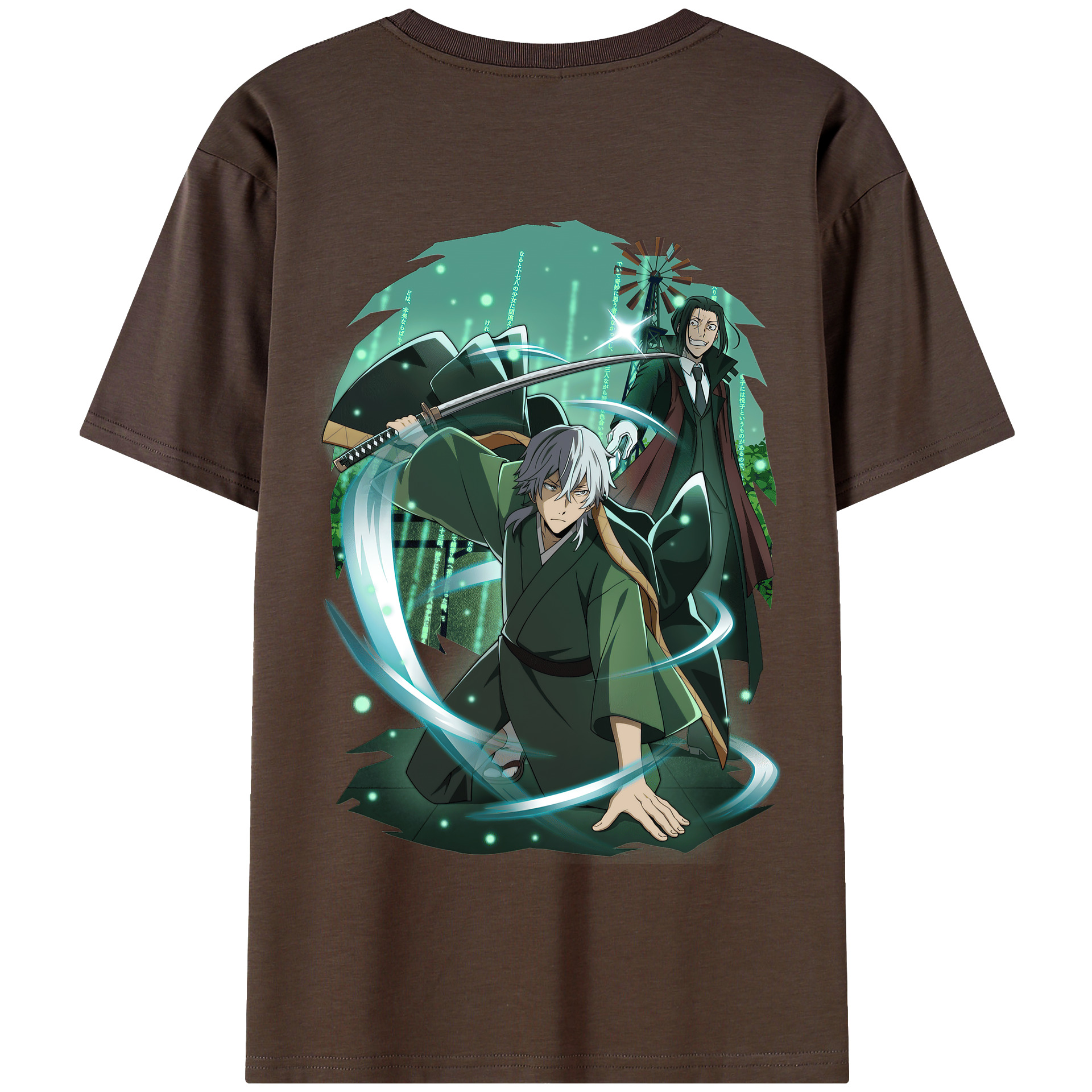 （画像用） 文豪ストレイドッグス Bungo Stray Dogs 綿100％半袖Tシャツ（背面プリント）