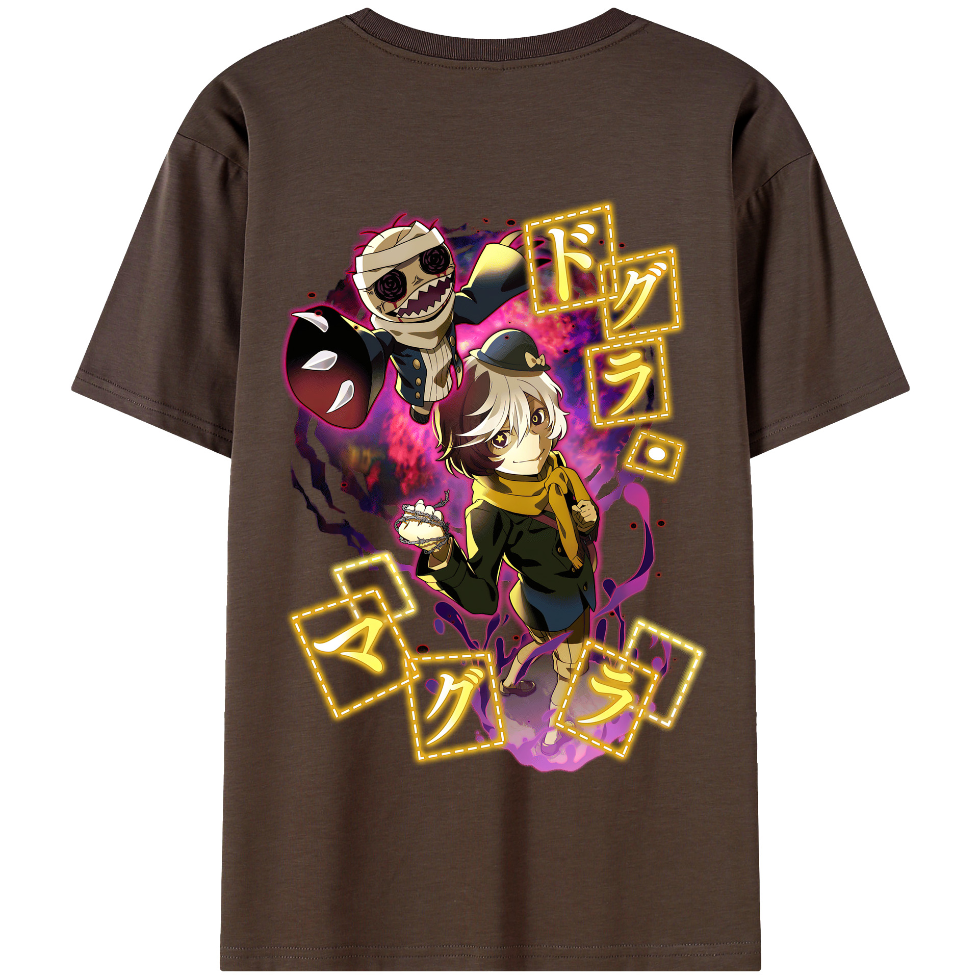 （画像用） 文豪ストレイドッグス Bungo Stray Dogs 綿100％半袖Tシャツ（背面プリント）