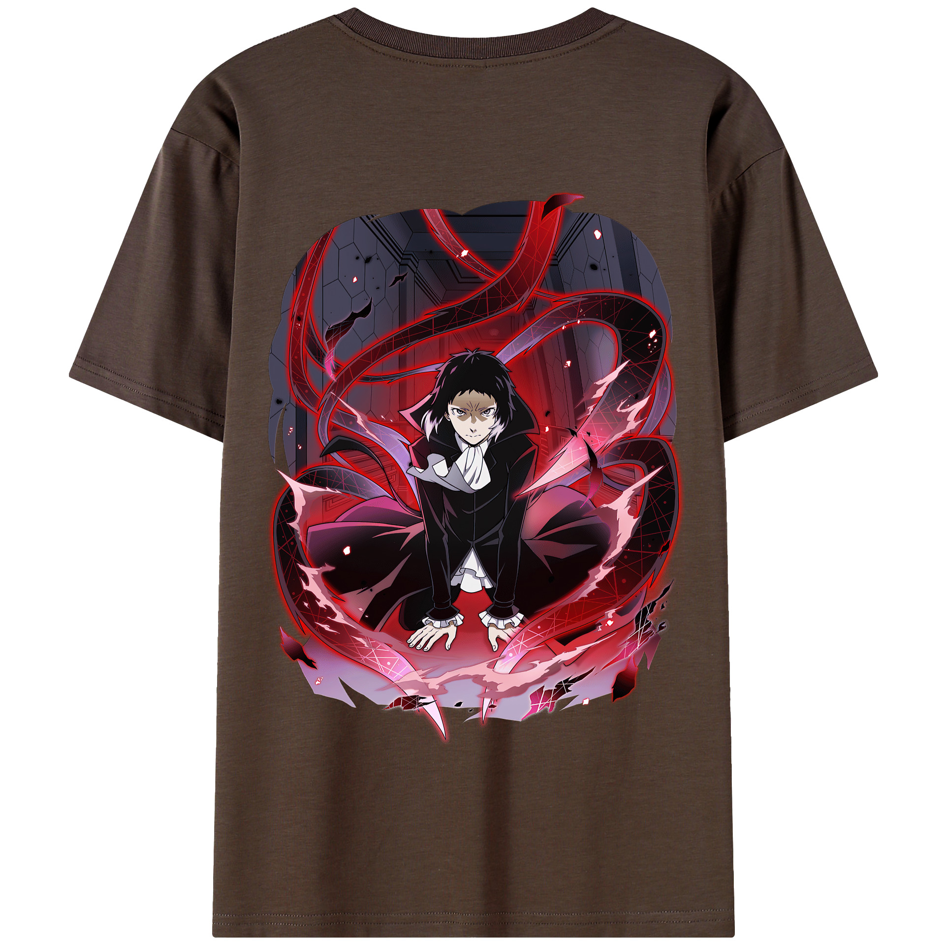 （画像用） 文豪ストレイドッグス Bungo Stray Dogs 綿100％半袖Tシャツ（背面プリント）