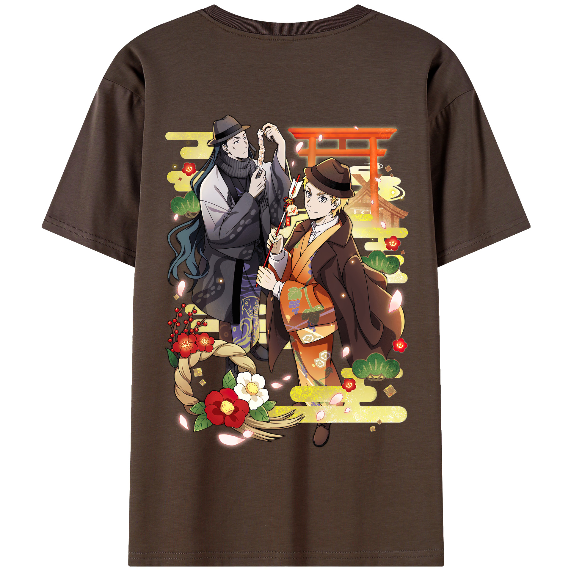 （画像用） 文豪ストレイドッグス Bungo Stray Dogs 綿100％半袖Tシャツ（背面プリント）