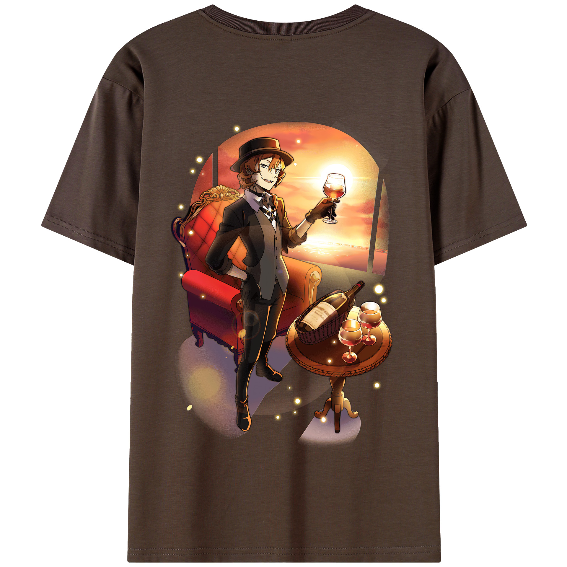 （画像用） 文豪ストレイドッグス Bungo Stray Dogs 綿100％半袖Tシャツ（背面プリント）