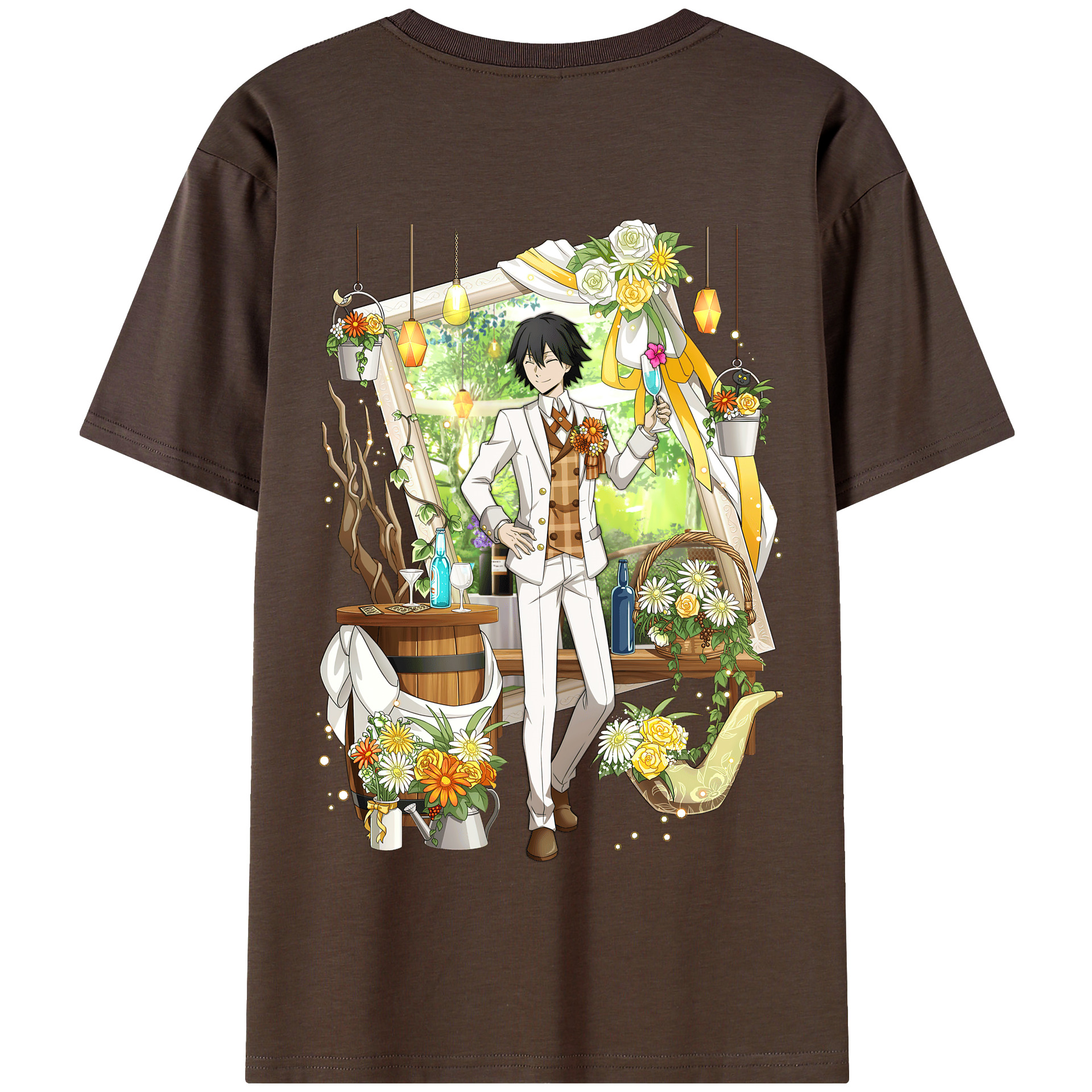 （画像用） 文豪ストレイドッグス Bungo Stray Dogs 綿100％半袖Tシャツ（背面プリント）