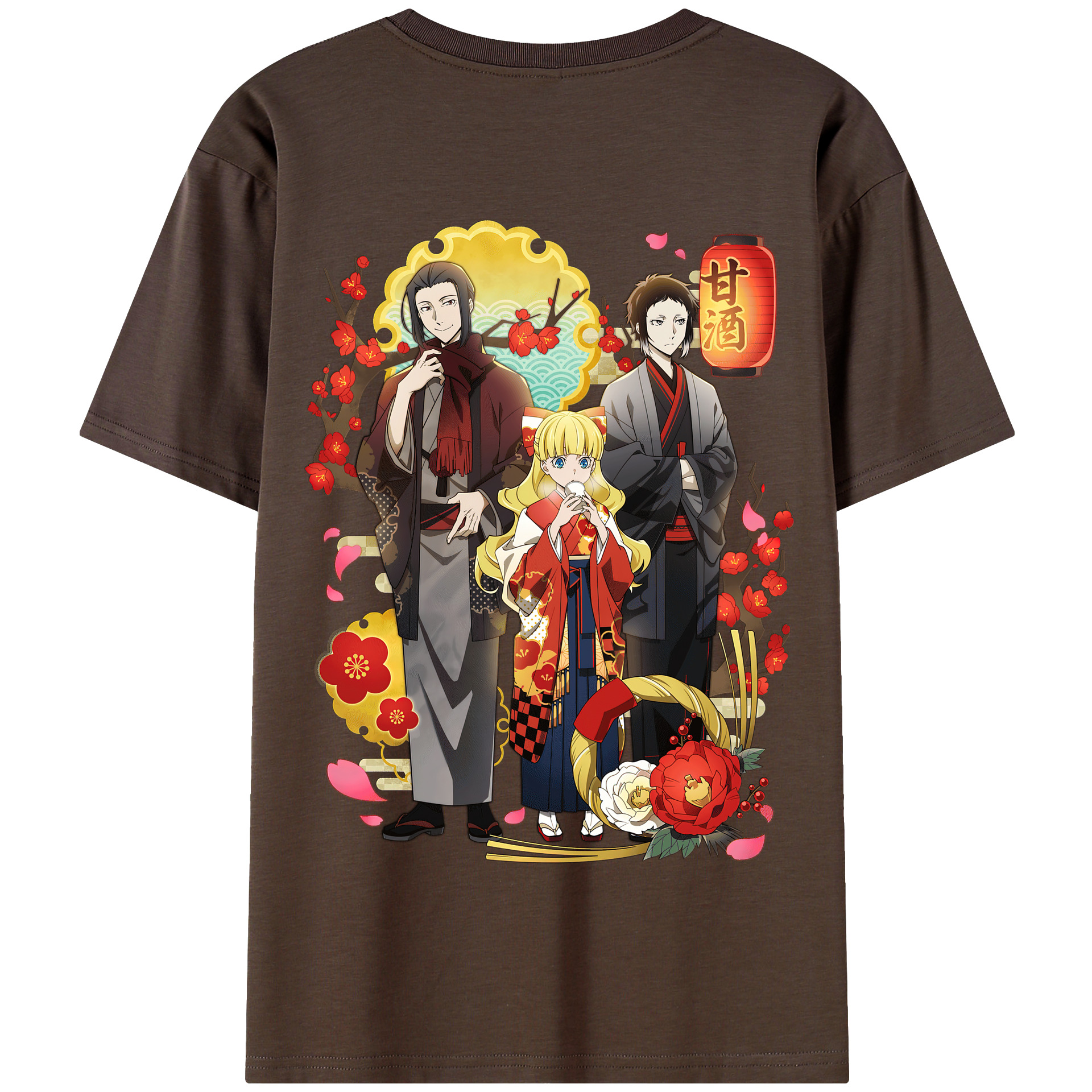 （画像用） 文豪ストレイドッグス Bungo Stray Dogs 綿100％半袖Tシャツ（背面プリント）