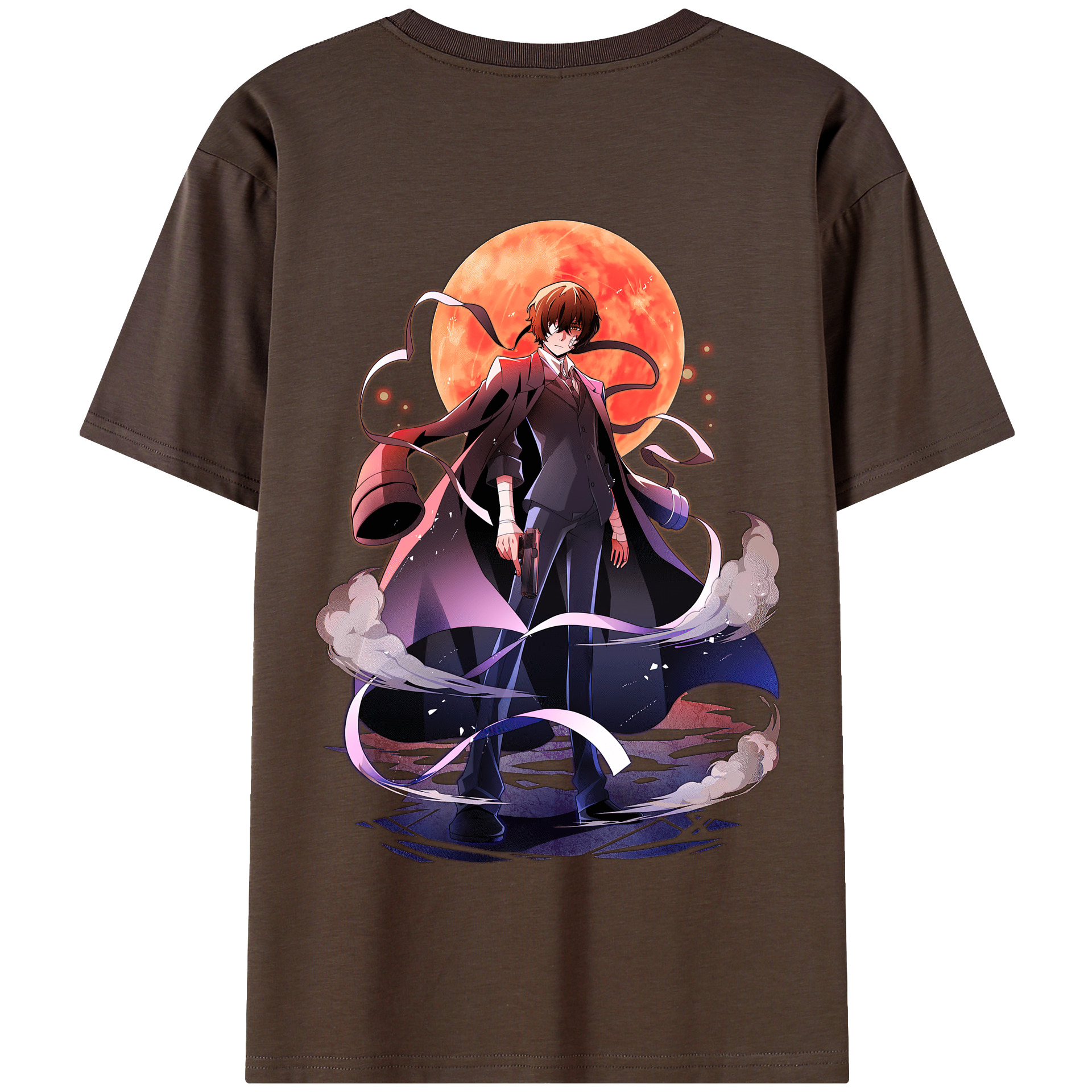 （画像用） 文豪ストレイドッグス Bungo Stray Dogs 綿100％半袖Tシャツ（背面プリント）