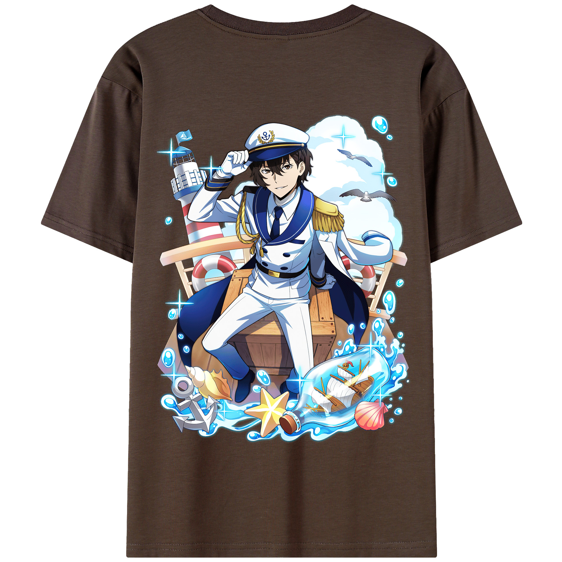 （画像用） 文豪ストレイドッグス Bungo Stray Dogs 綿100％半袖Tシャツ（背面プリント）