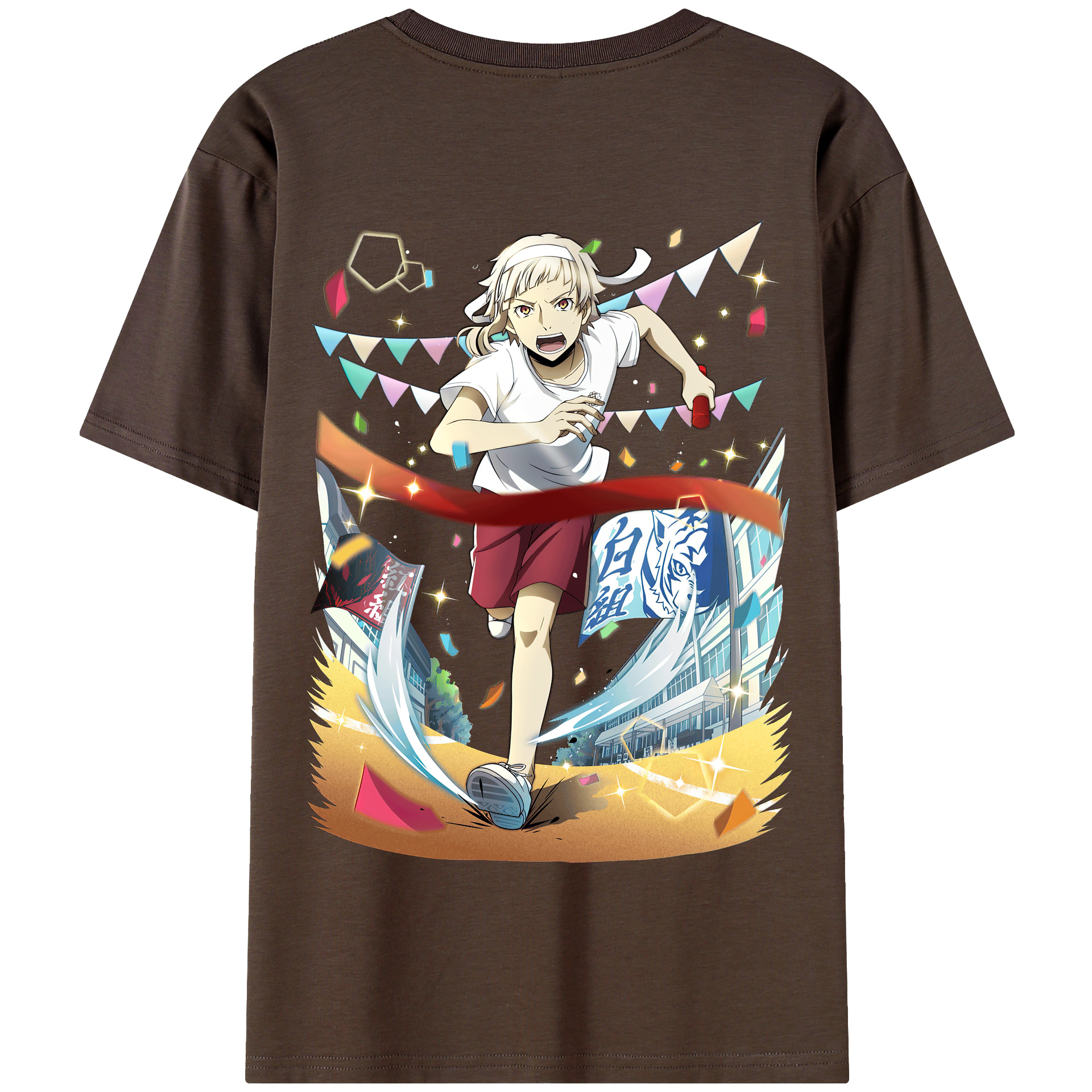 （画像用） 文豪ストレイドッグス Bungo Stray Dogs 綿100％半袖Tシャツ（背面プリント）