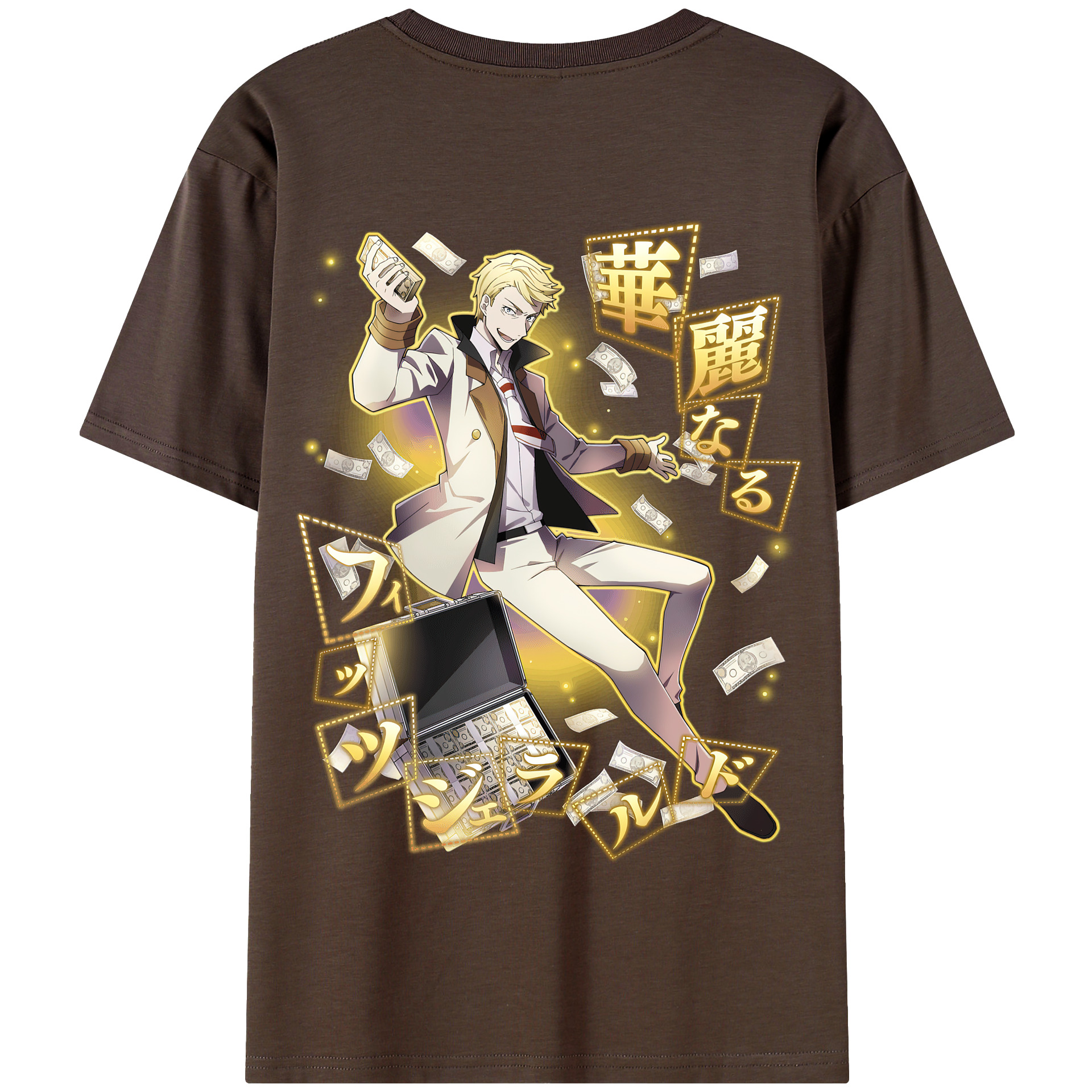 （画像用） 文豪ストレイドッグス Bungo Stray Dogs 綿100％半袖Tシャツ（背面プリント）