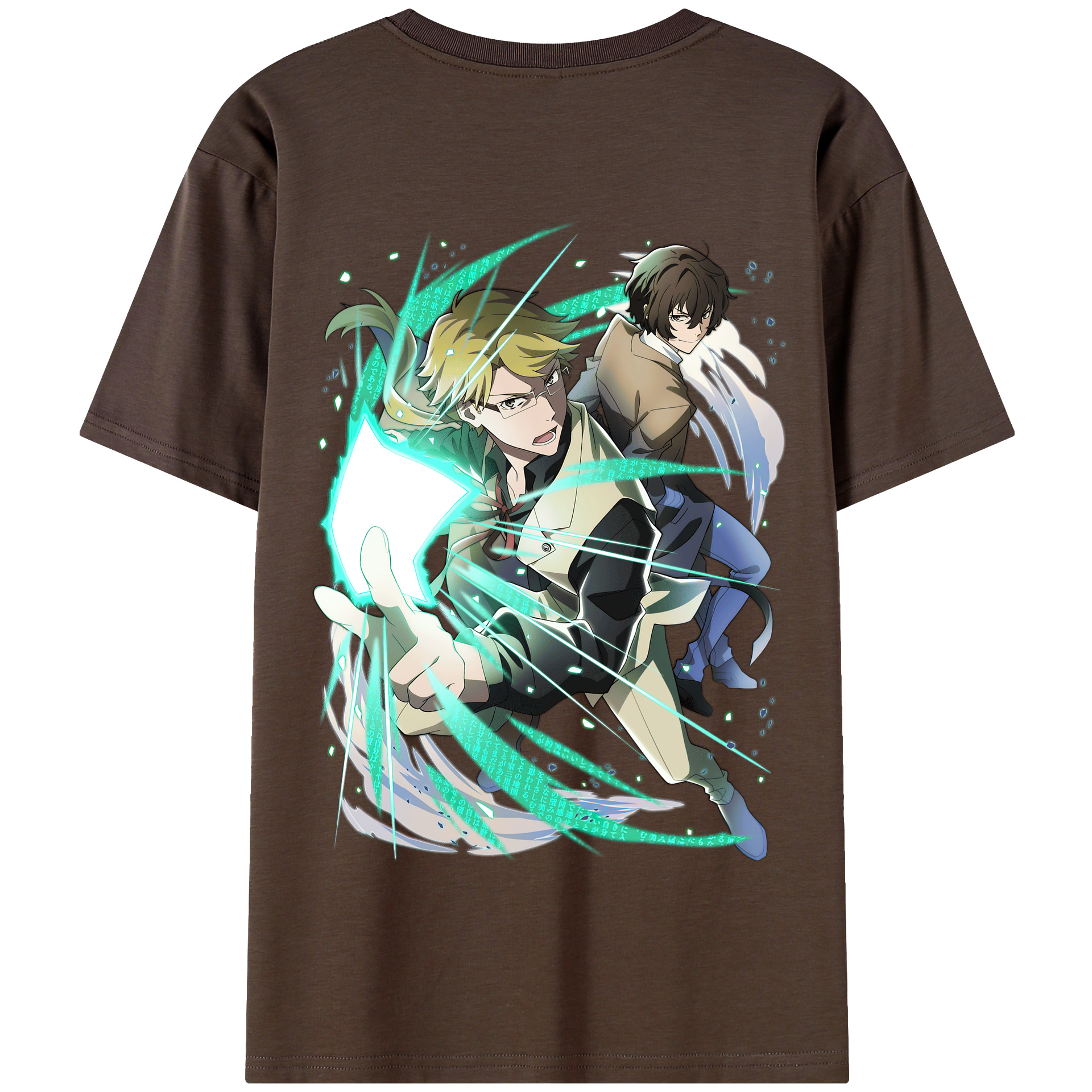 （画像用） 文豪ストレイドッグス Bungo Stray Dogs 綿100％半袖Tシャツ（背面プリント）