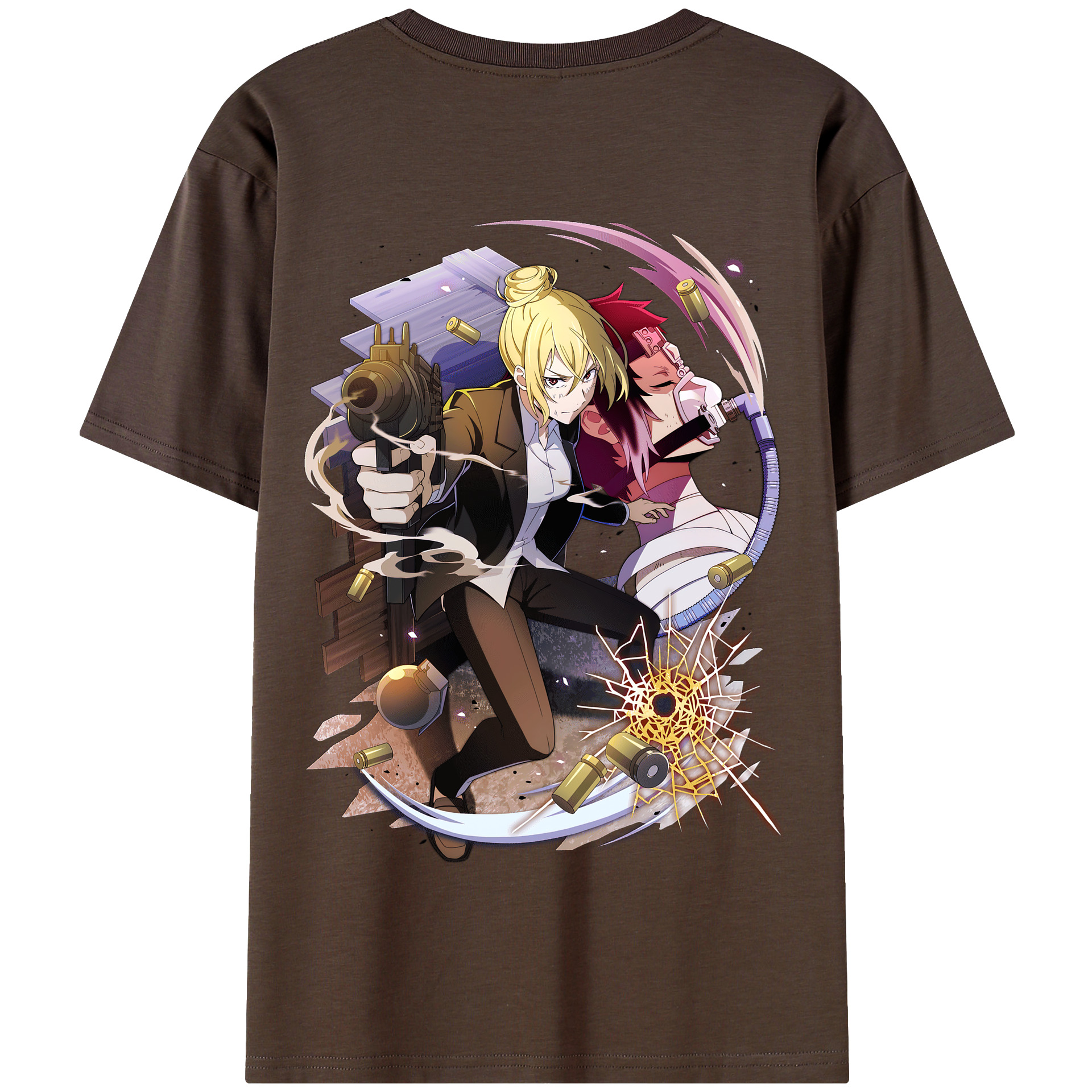（画像用） 文豪ストレイドッグス Bungo Stray Dogs 綿100％半袖Tシャツ（背面プリント）