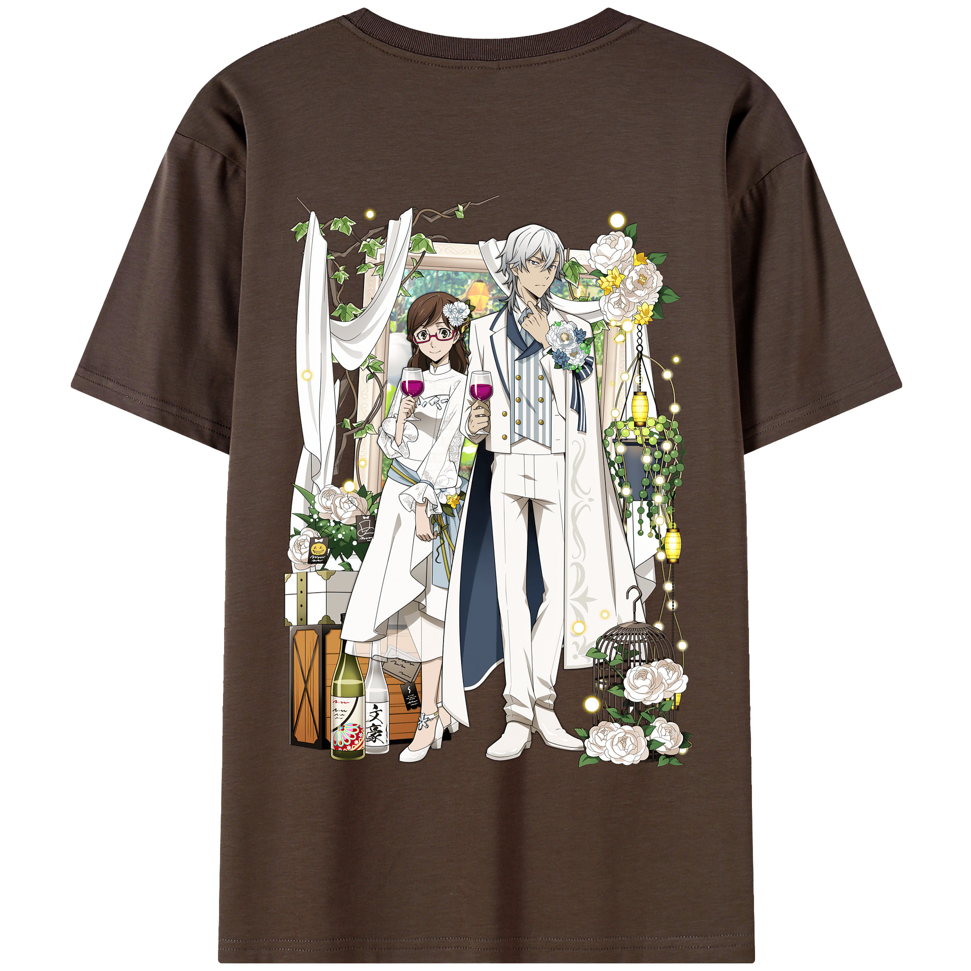 （画像用） 文豪ストレイドッグス Bungo Stray Dogs 綿100％半袖Tシャツ（背面プリント）