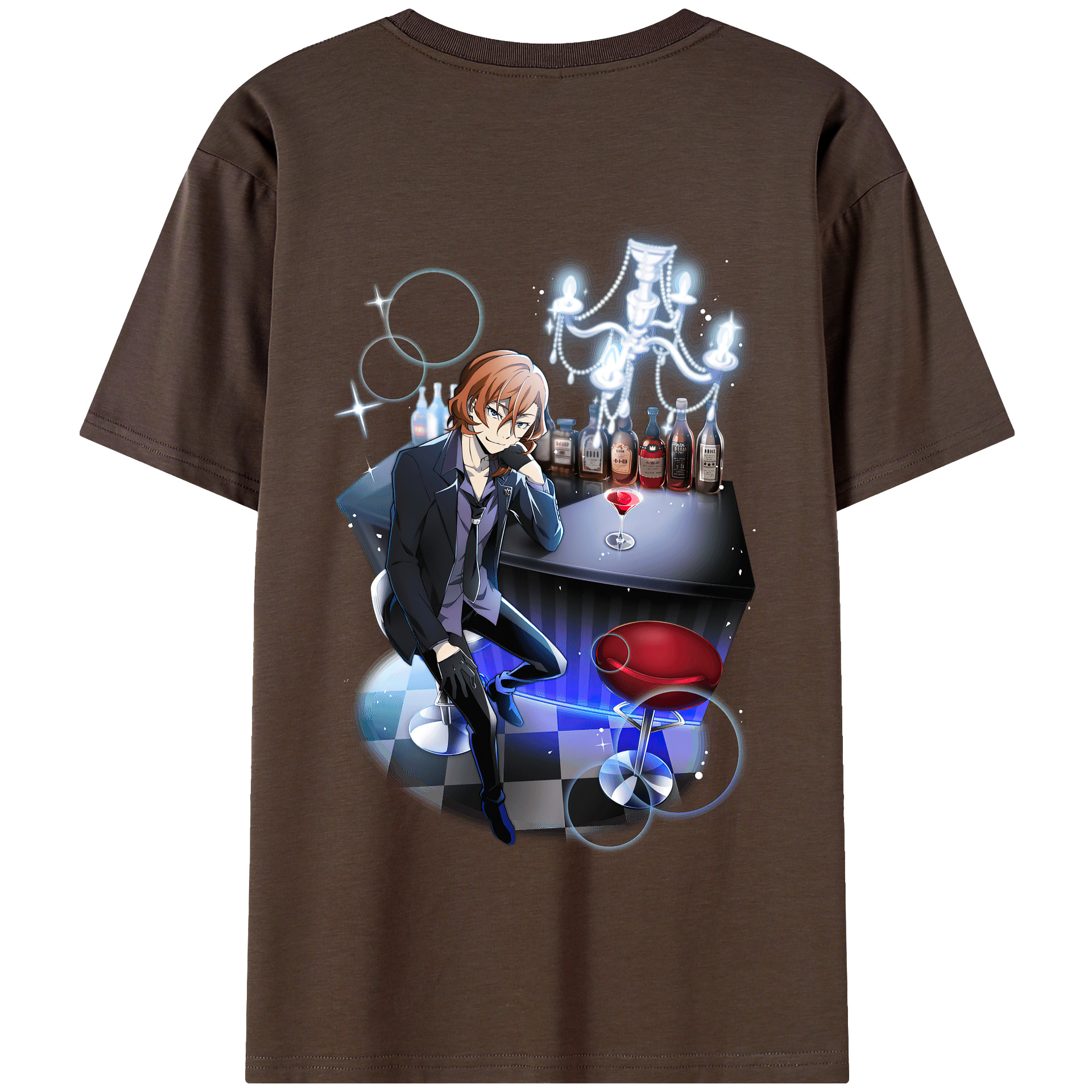 （画像用） 文豪ストレイドッグス Bungo Stray Dogs 綿100％半袖Tシャツ（背面プリント）