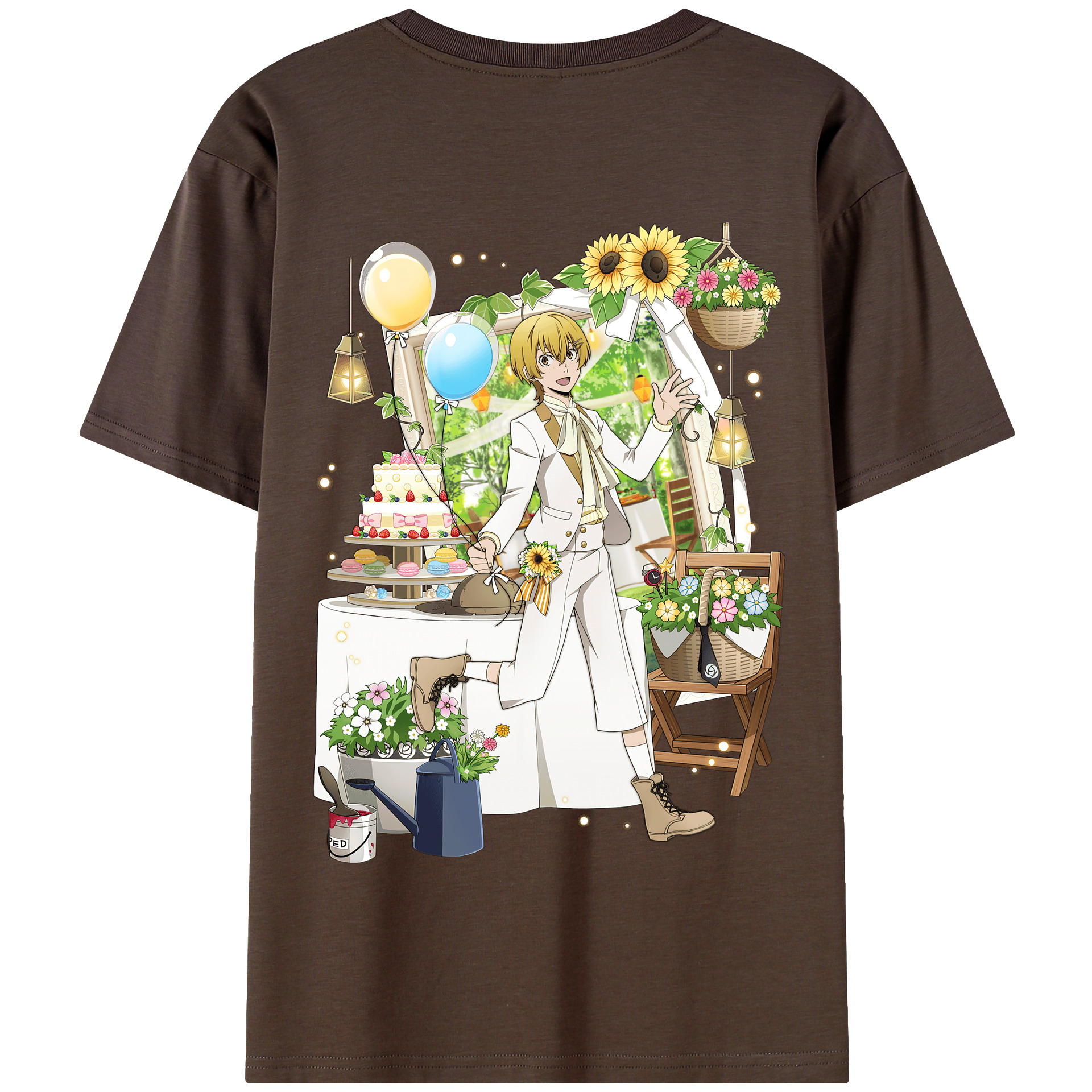 （画像用） 文豪ストレイドッグス Bungo Stray Dogs 綿100％半袖Tシャツ（背面プリント）
