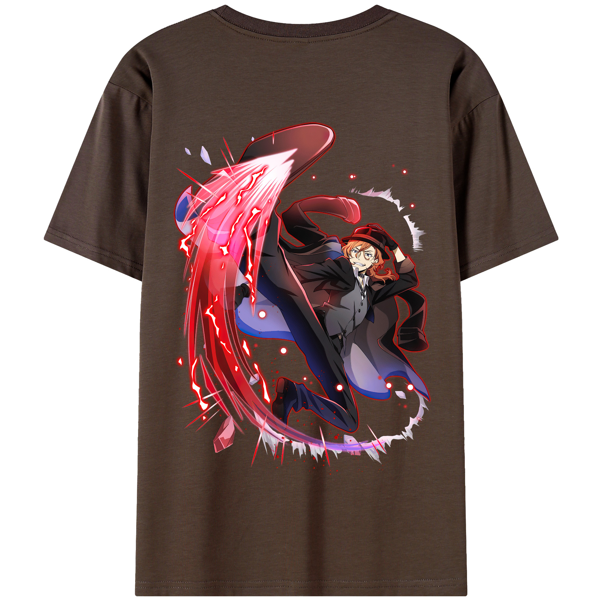 （画像用） 文豪ストレイドッグス Bungo Stray Dogs 綿100％半袖Tシャツ（背面プリント）