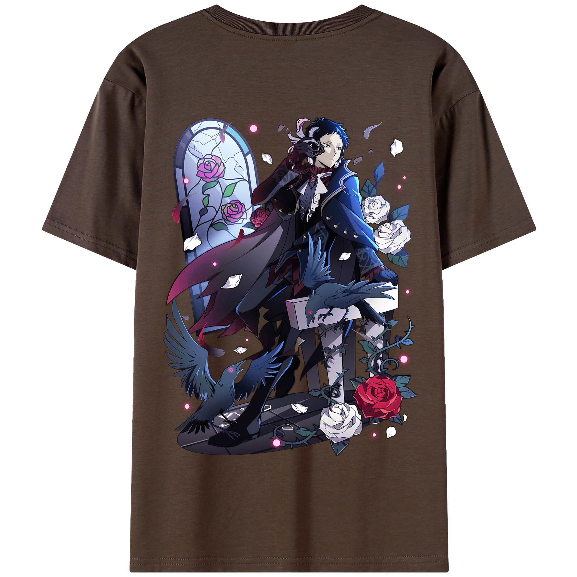（画像用） 文豪ストレイドッグス Bungo Stray Dogs 綿100％半袖Tシャツ（背面プリント）