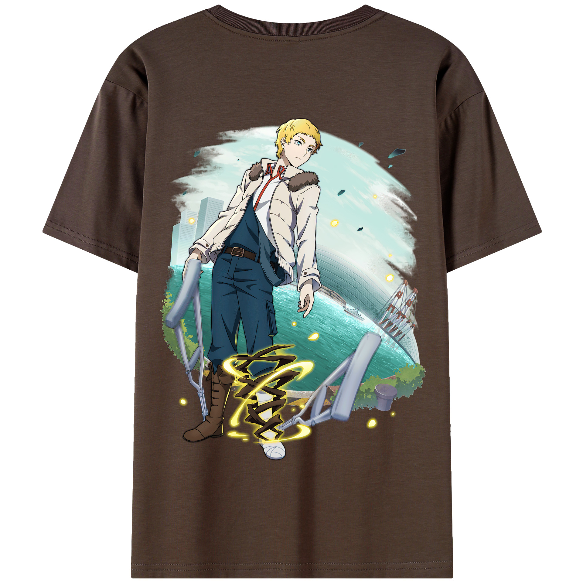 （画像用） 文豪ストレイドッグス Bungo Stray Dogs 綿100％半袖Tシャツ（背面プリント）