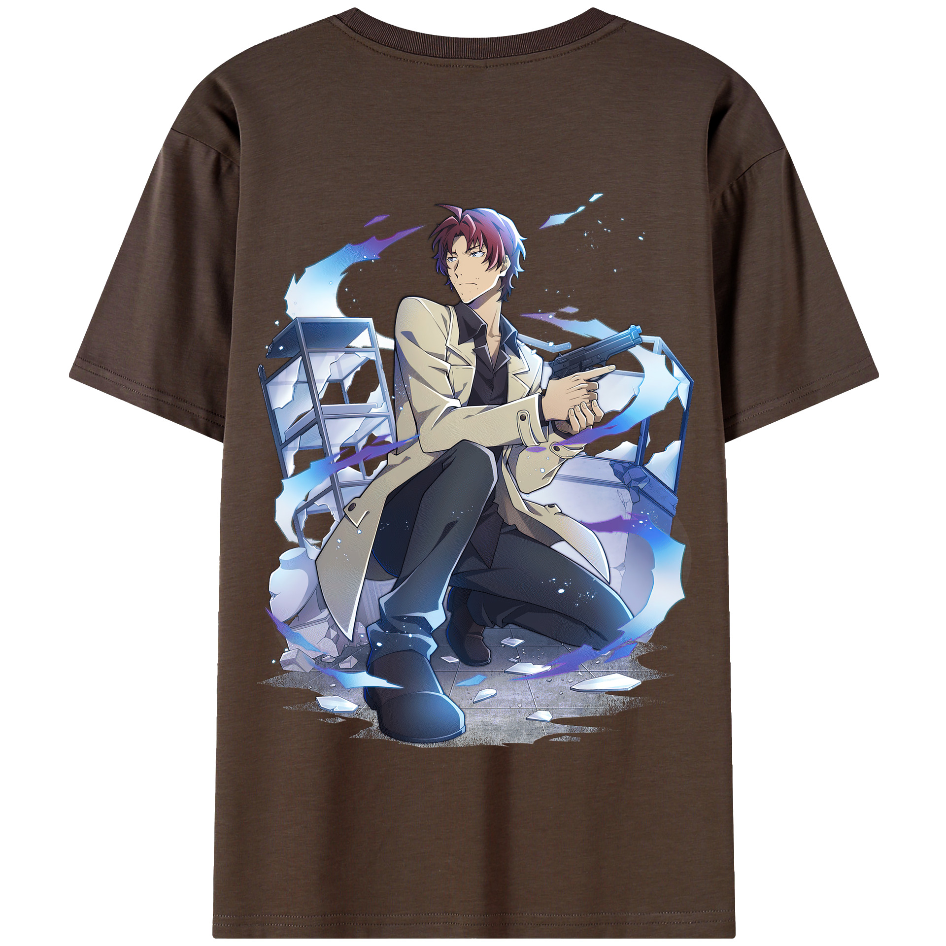 （画像用） 文豪ストレイドッグス Bungo Stray Dogs 綿100％半袖Tシャツ（背面プリント）