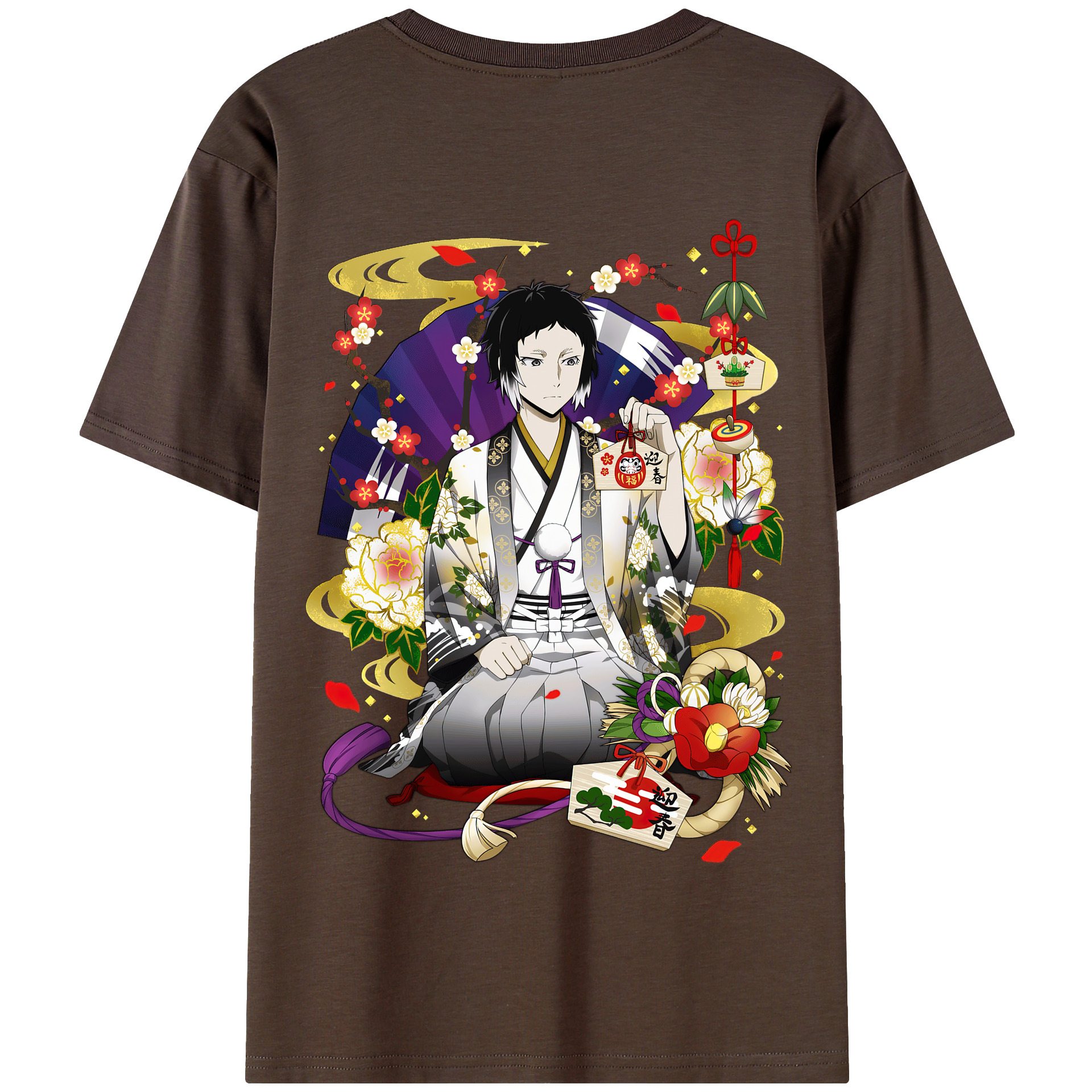 （画像用） 文豪ストレイドッグス Bungo Stray Dogs 綿100％半袖Tシャツ（背面プリント）