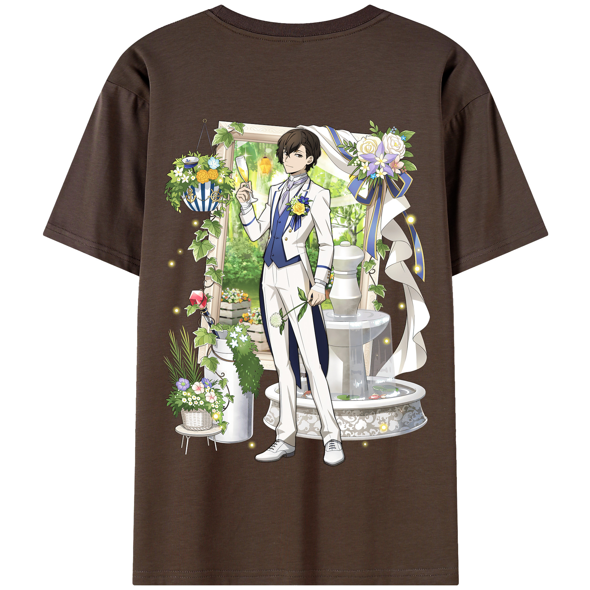 （画像用） 文豪ストレイドッグス Bungo Stray Dogs 綿100％半袖Tシャツ（背面プリント）