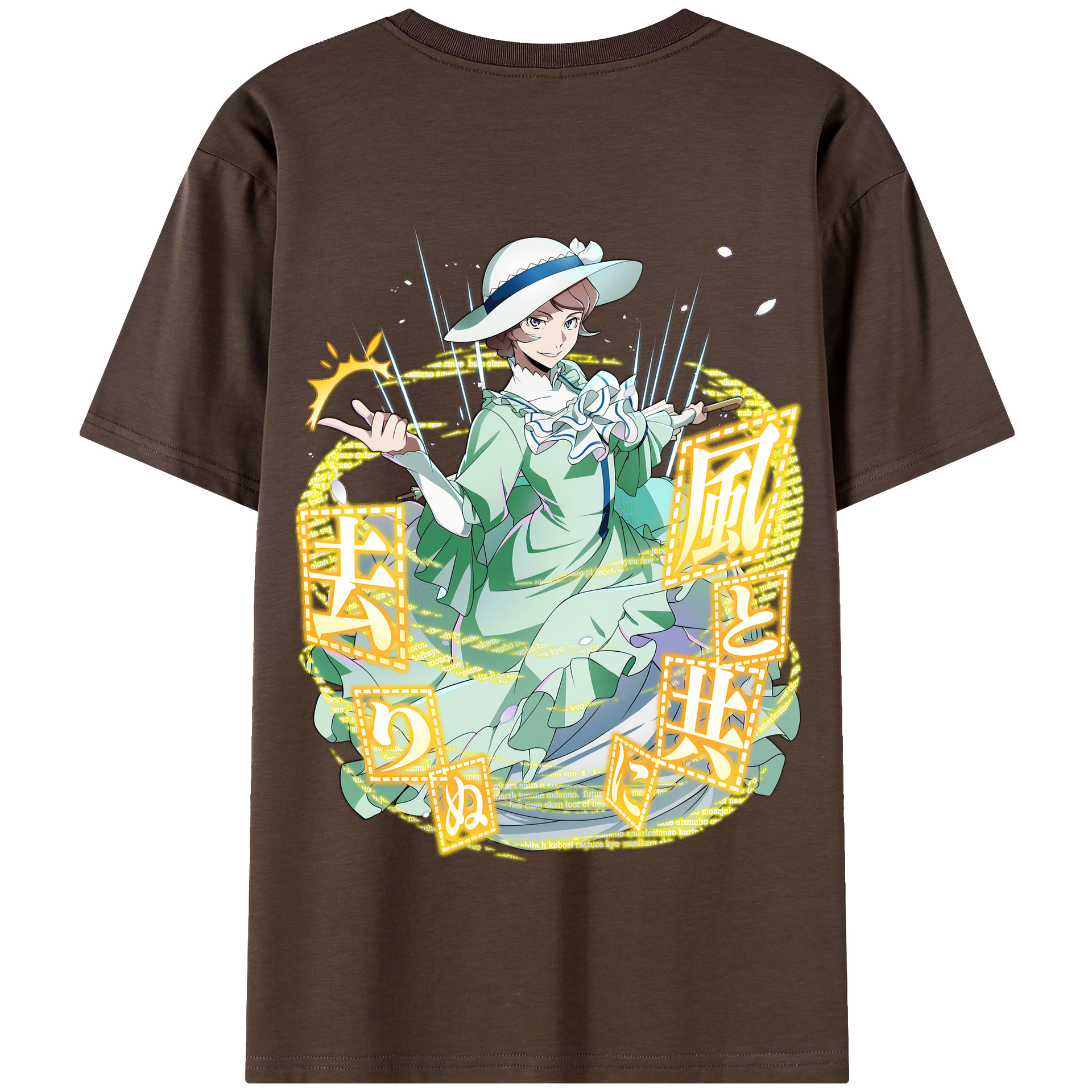 （画像用） 文豪ストレイドッグス Bungo Stray Dogs 綿100％半袖Tシャツ（背面プリント）