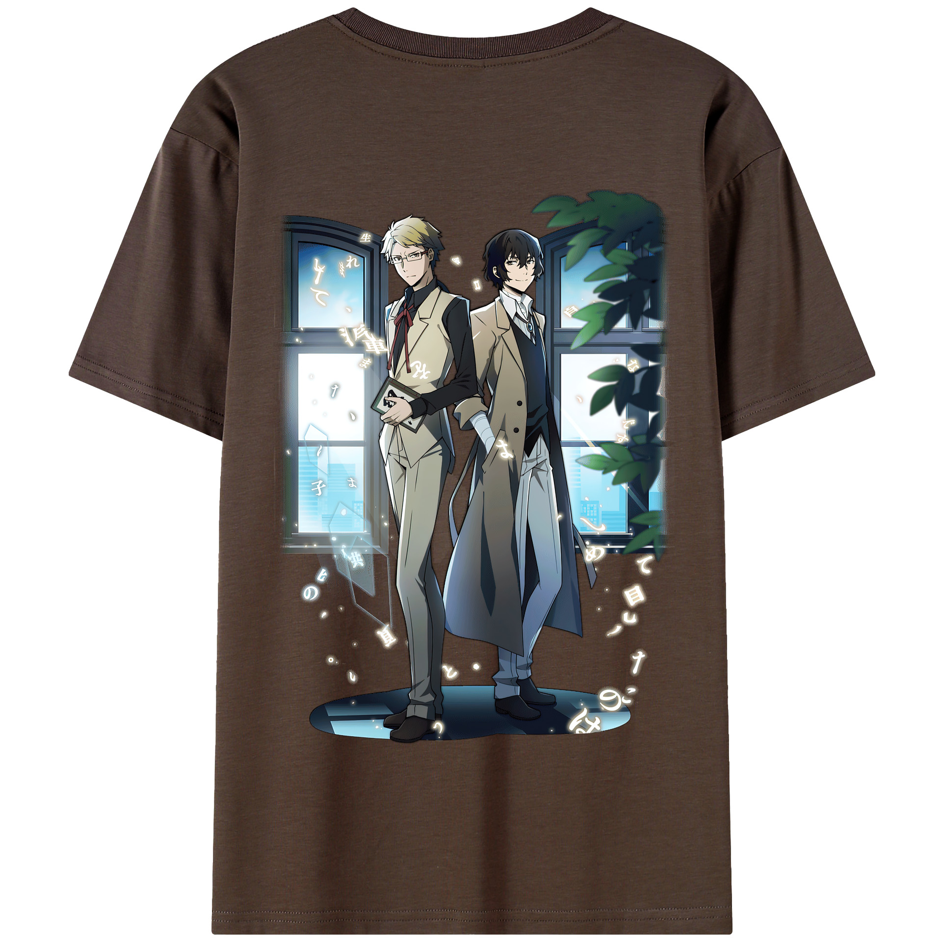 （画像用） 文豪ストレイドッグス Bungo Stray Dogs 綿100％半袖Tシャツ（背面プリント）