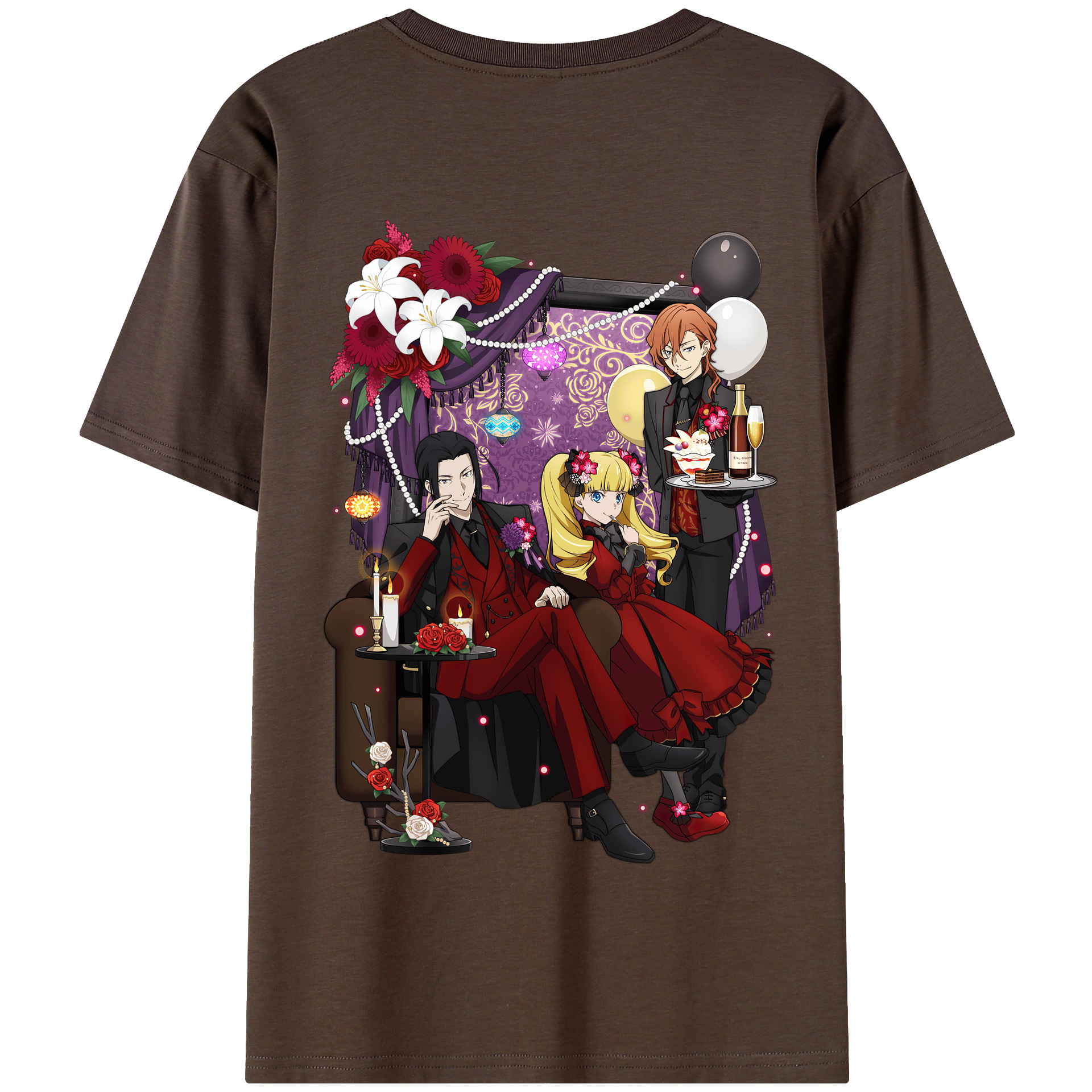 （画像用） 文豪ストレイドッグス Bungo Stray Dogs 綿100％半袖Tシャツ（背面プリント）