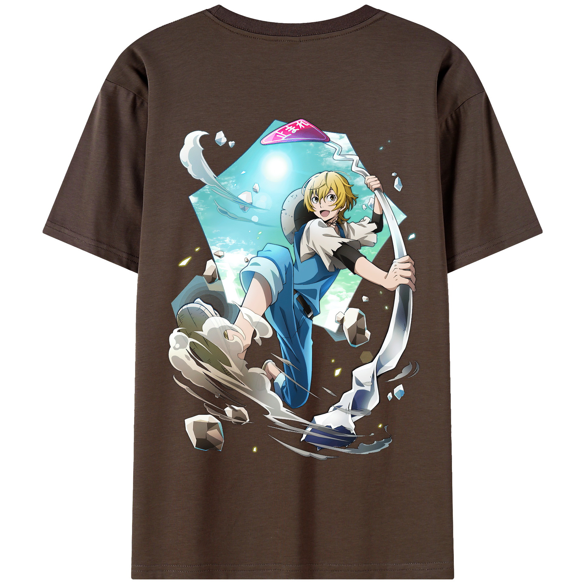 （画像用） 文豪ストレイドッグス Bungo Stray Dogs 綿100％半袖Tシャツ（背面プリント）