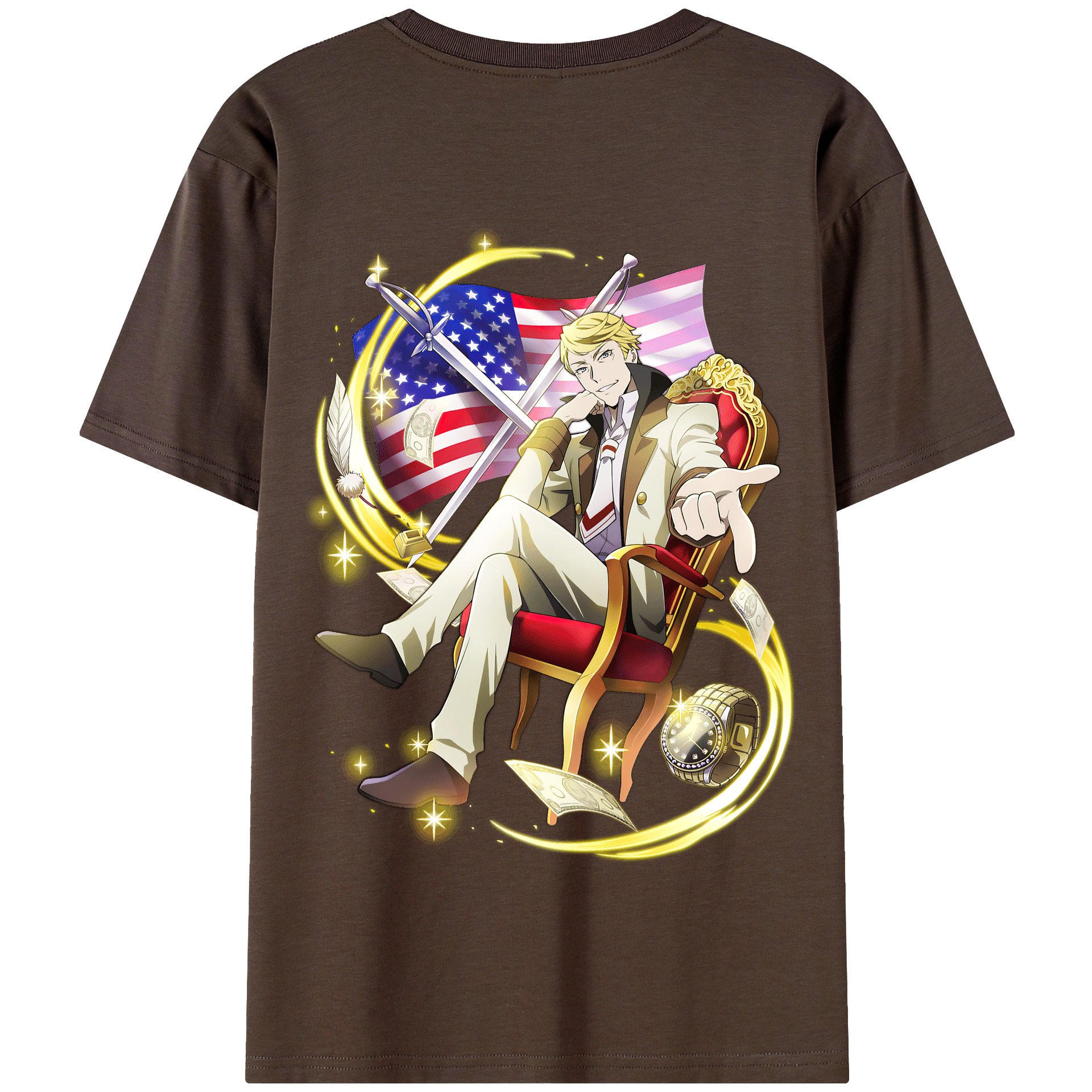 （画像用） 文豪ストレイドッグス Bungo Stray Dogs 綿100％半袖Tシャツ（背面プリント）