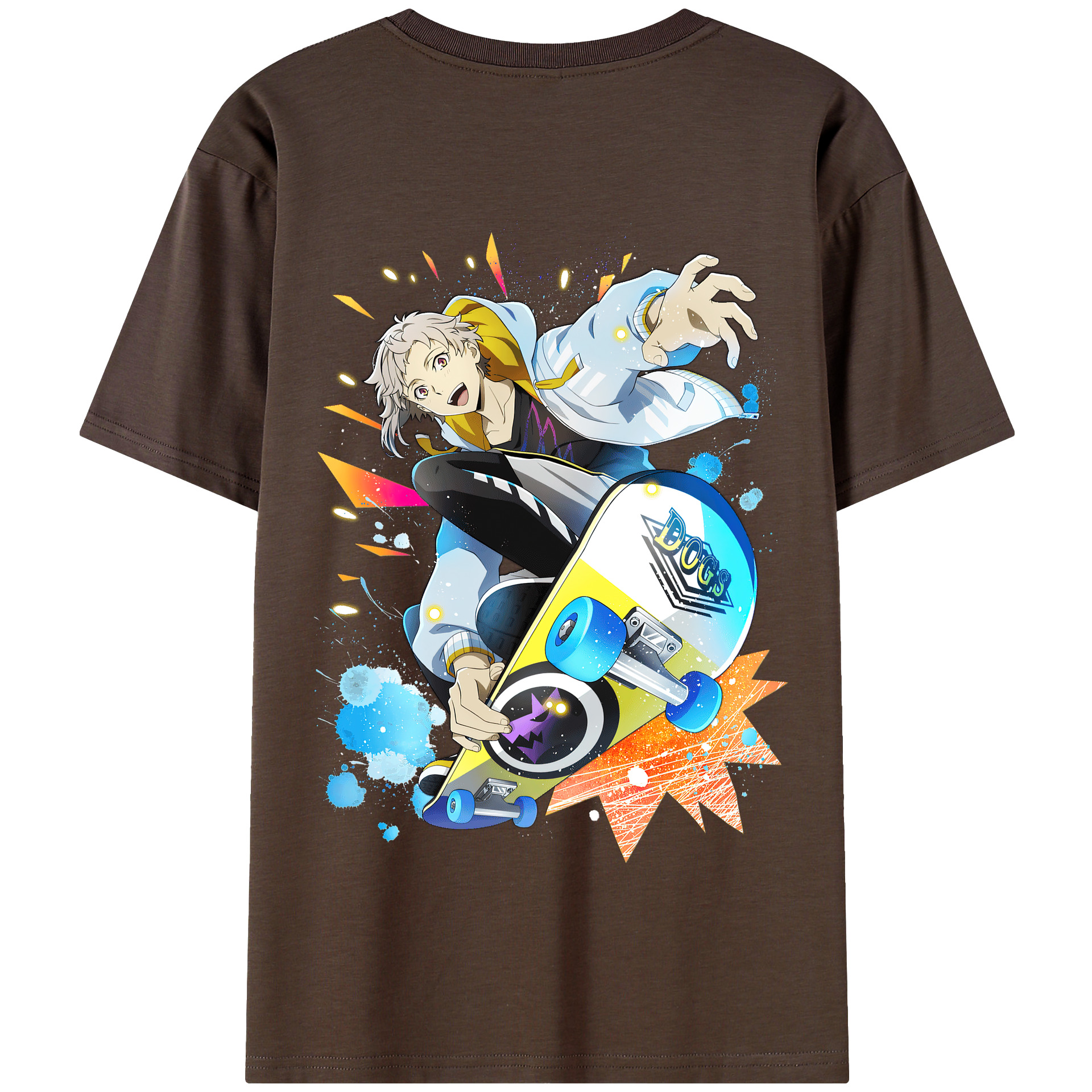 （画像用） 文豪ストレイドッグス Bungo Stray Dogs 綿100％半袖Tシャツ（背面プリント）