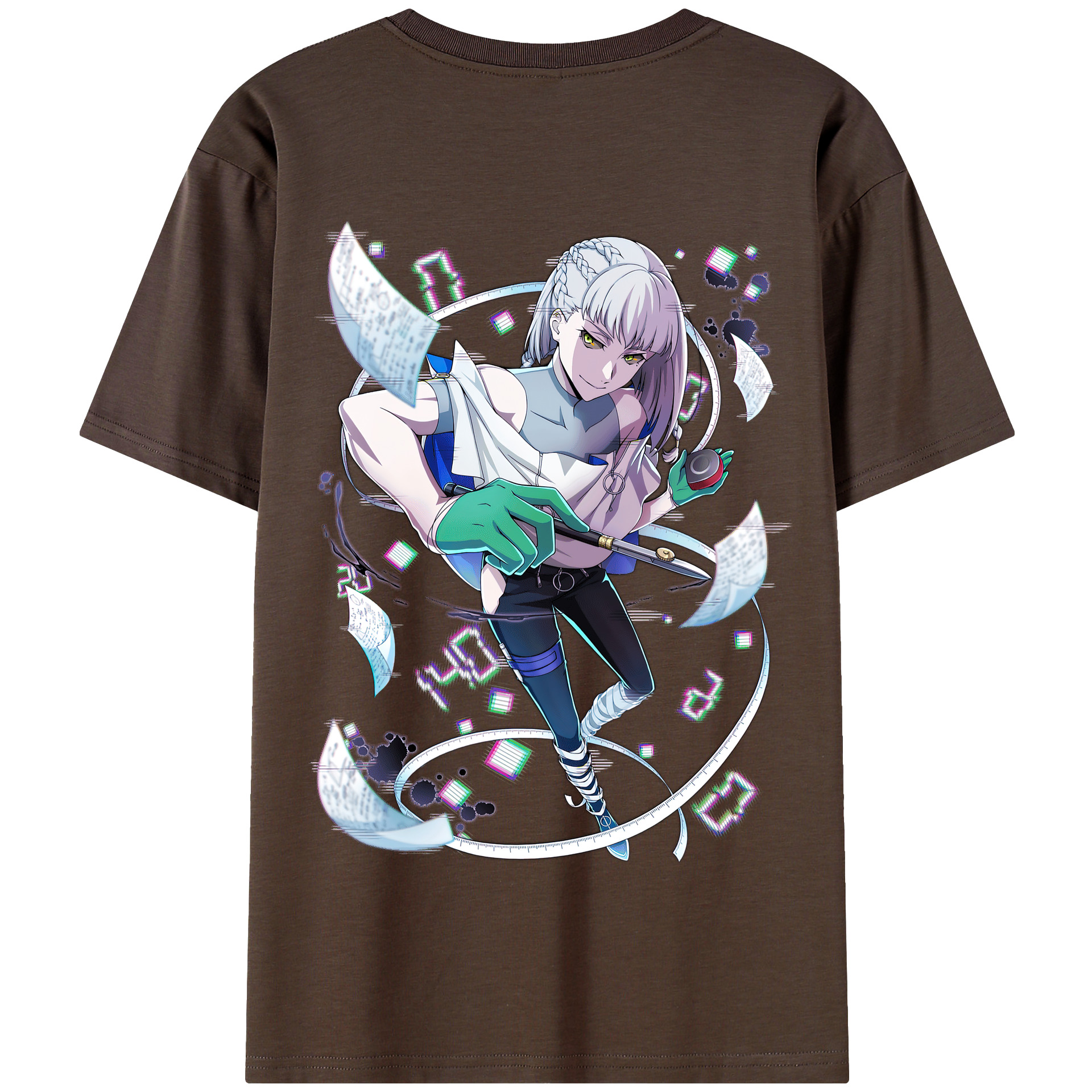 （画像用） 文豪ストレイドッグス Bungo Stray Dogs 綿100％半袖Tシャツ（背面プリント）