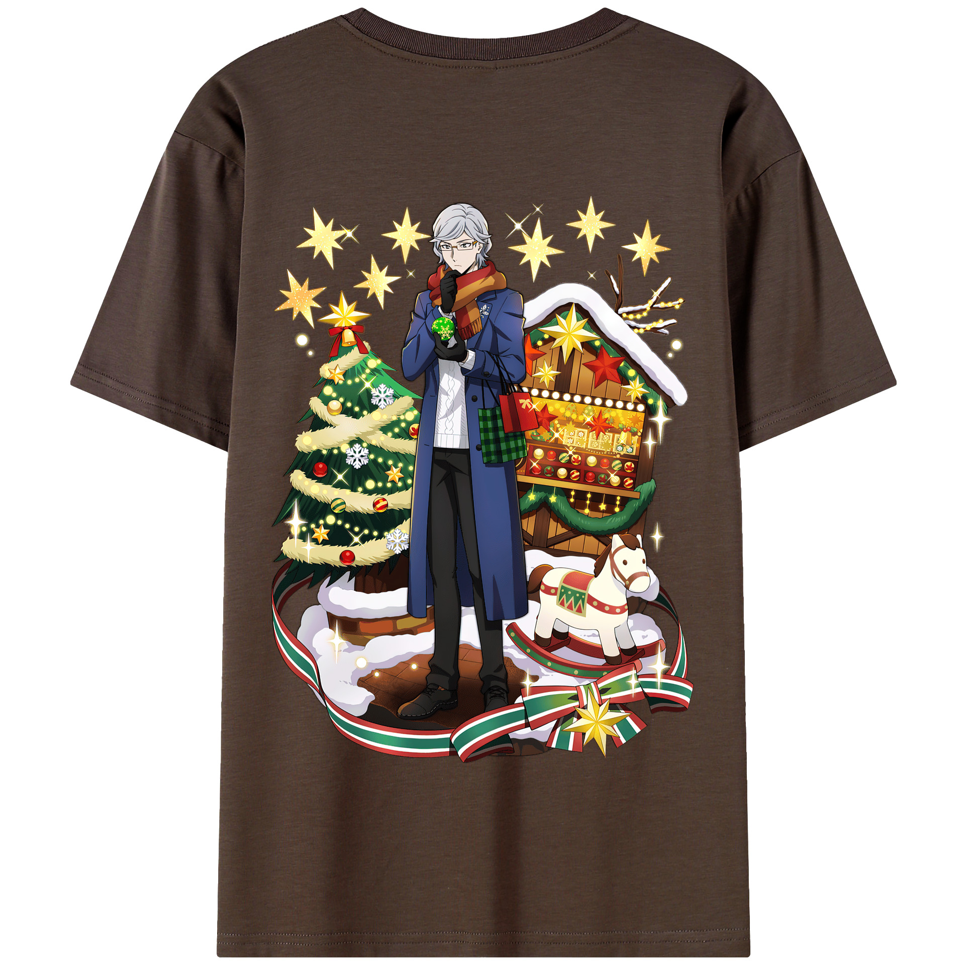 （画像用） 文豪ストレイドッグス Bungo Stray Dogs 綿100％半袖Tシャツ（背面プリント）