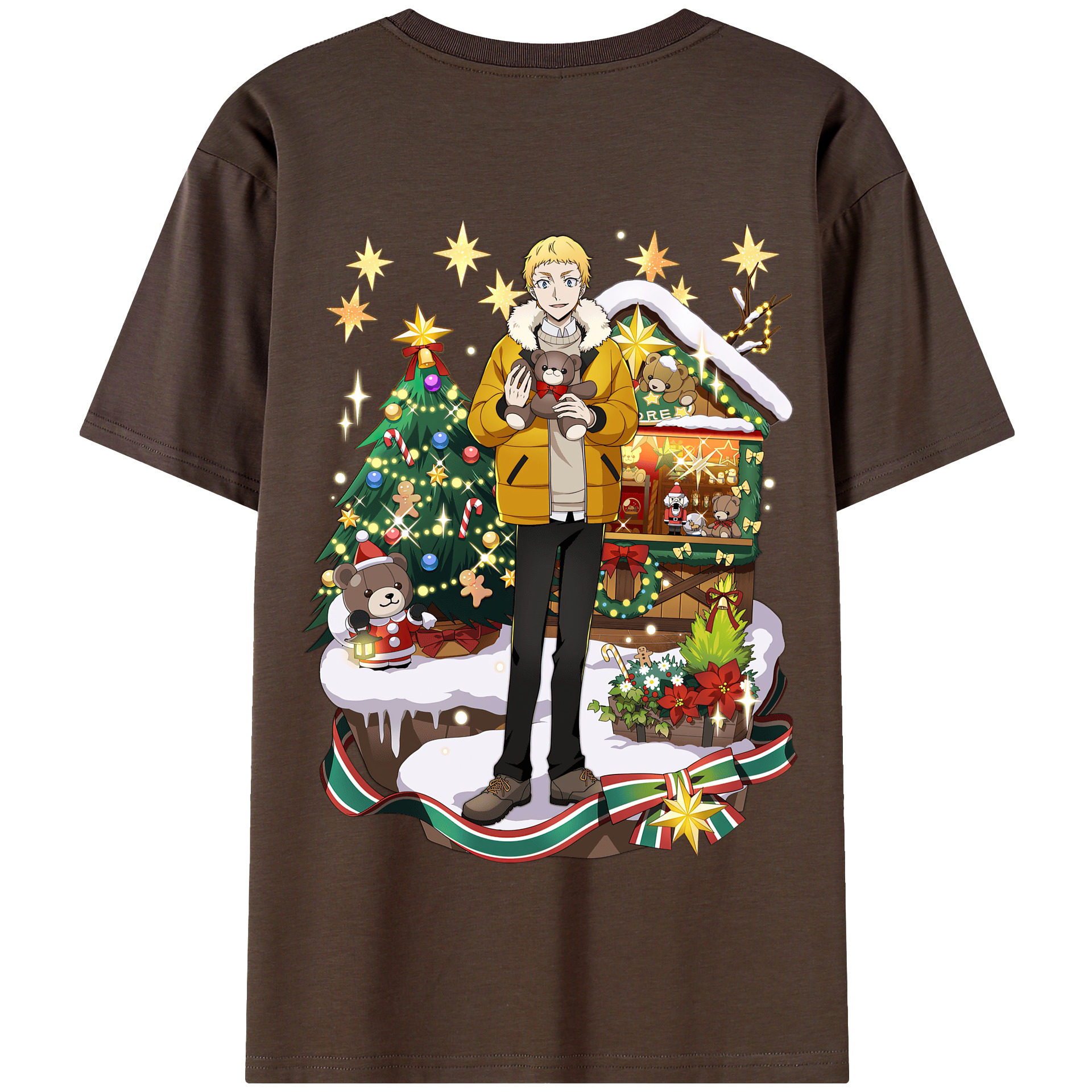 （画像用） 文豪ストレイドッグス Bungo Stray Dogs 綿100％半袖Tシャツ（背面プリント）