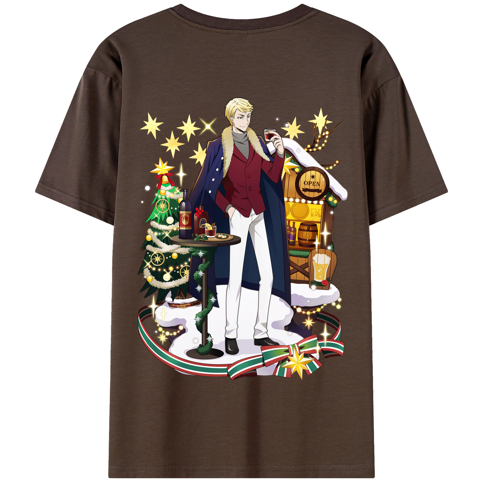 （画像用） 文豪ストレイドッグス Bungo Stray Dogs 綿100％半袖Tシャツ（背面プリント）