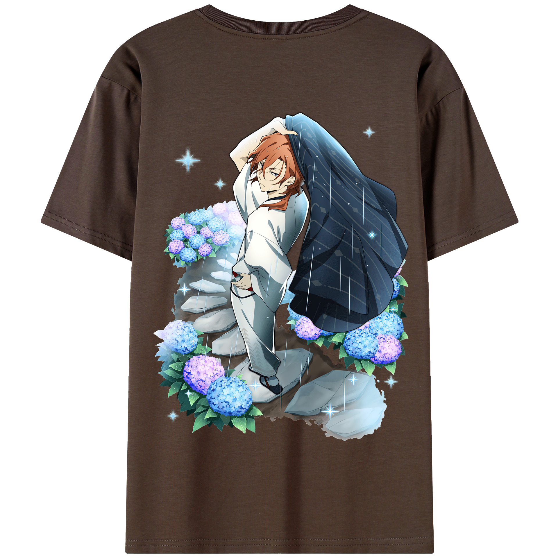（画像用） 文豪ストレイドッグス Bungo Stray Dogs 綿100％半袖Tシャツ（背面プリント）