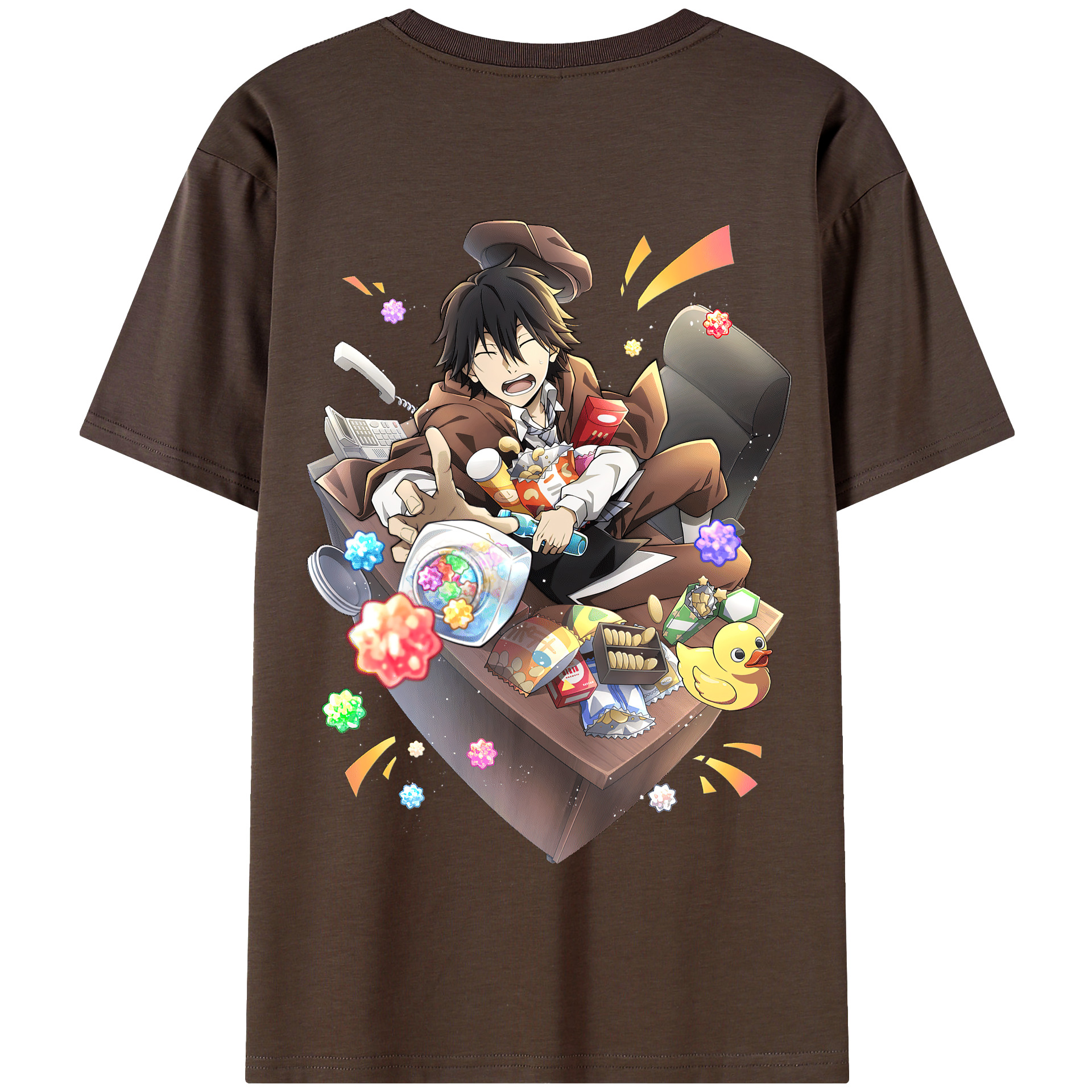 （画像用） 文豪ストレイドッグス Bungo Stray Dogs 綿100％半袖Tシャツ（背面プリント）